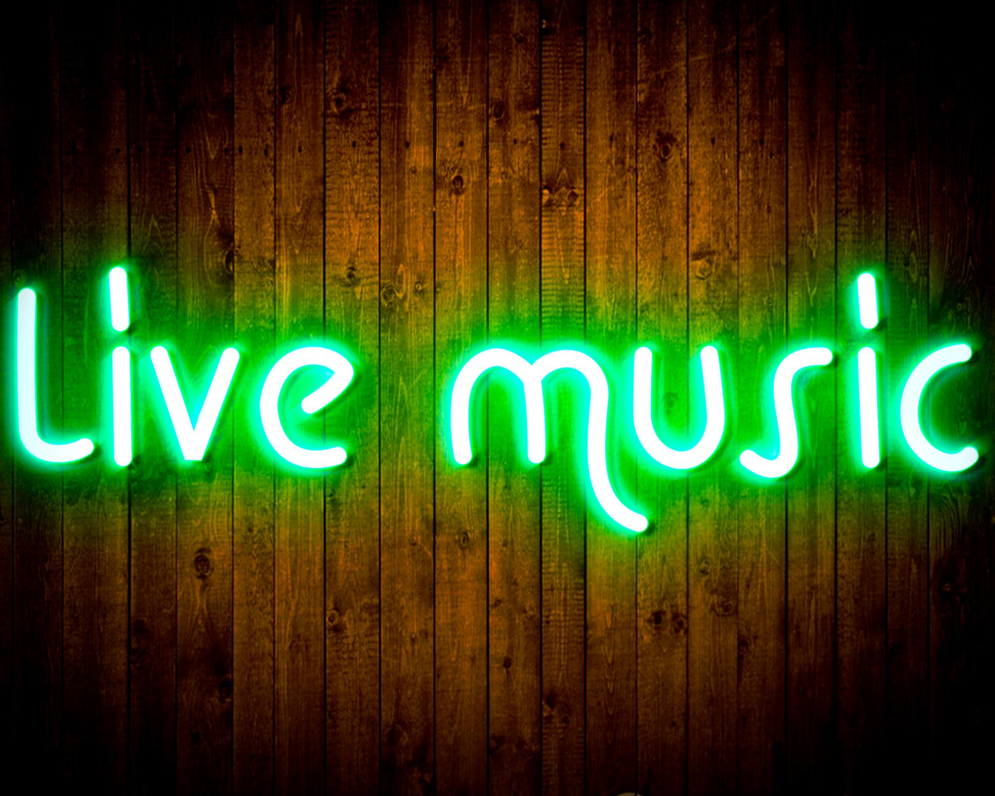 Live Music LED Neon Sign Wall Light