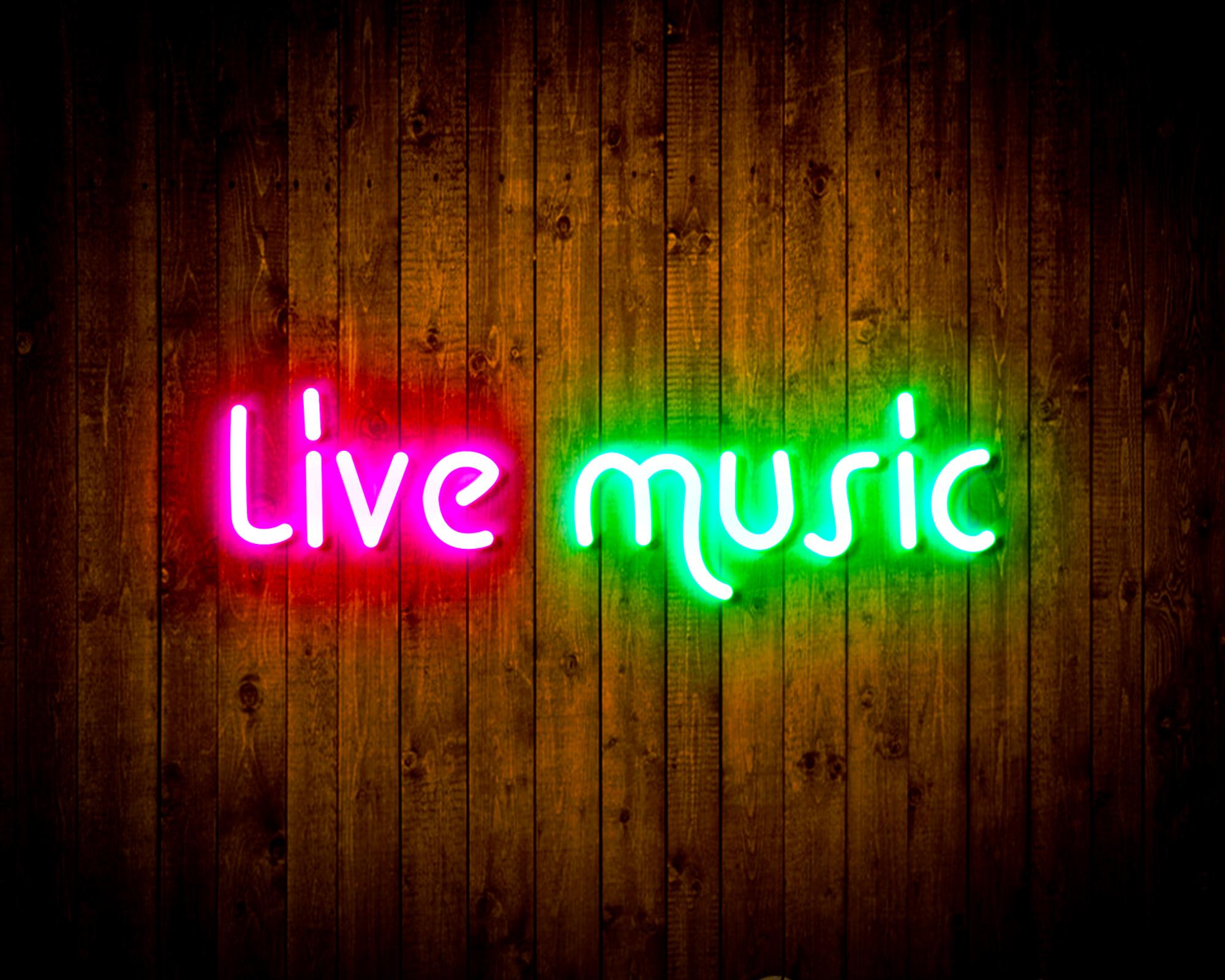 Live Music LED Neon Sign Wall Light