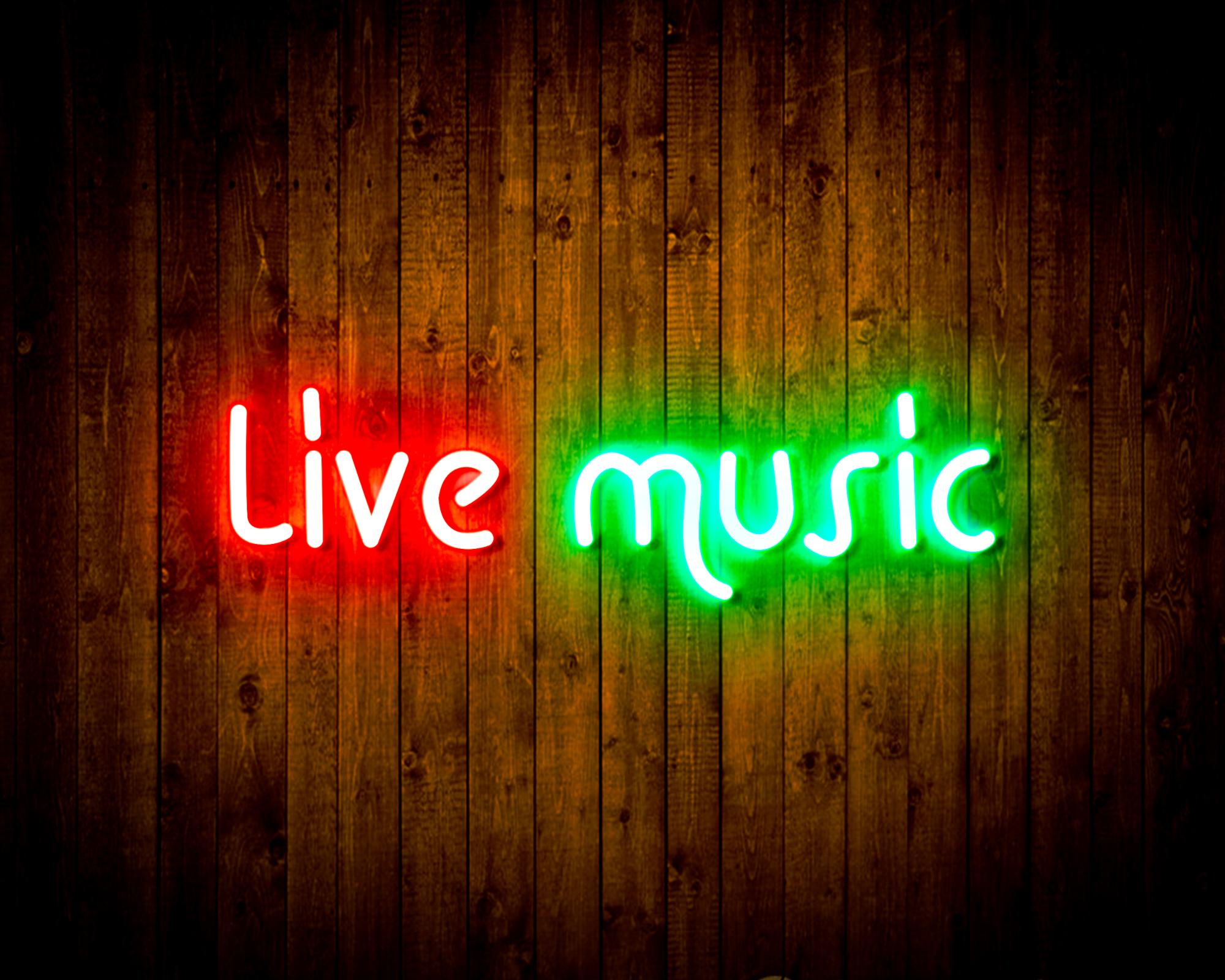 Live Music LED Neon Sign Wall Light