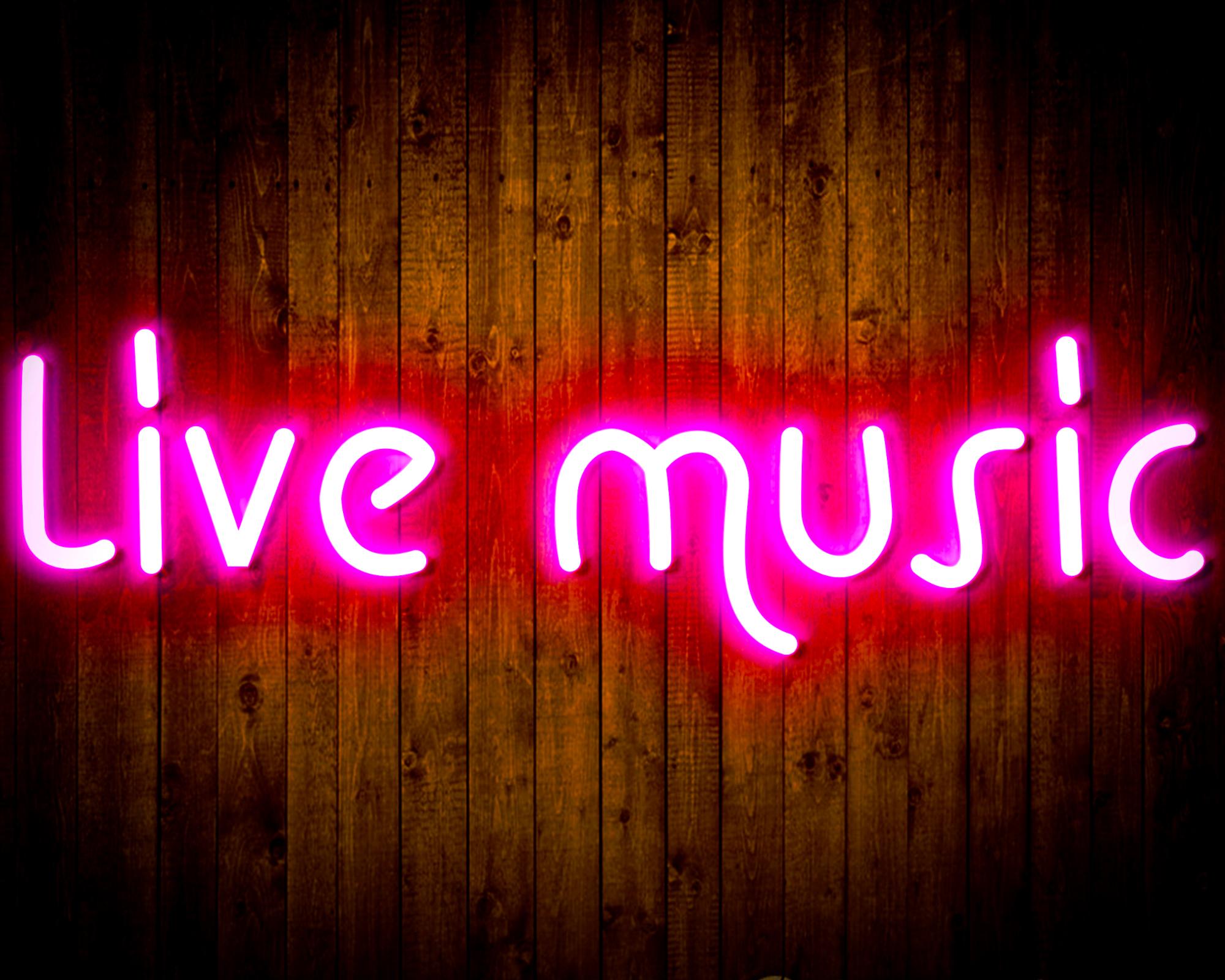 Live Music LED Neon Sign Wall Light