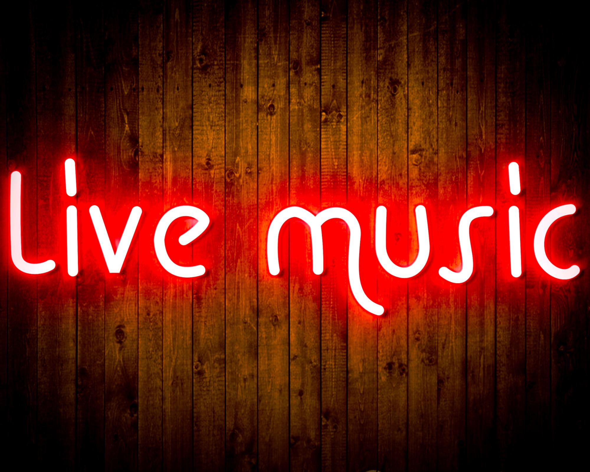 Live Music LED Neon Sign Wall Light