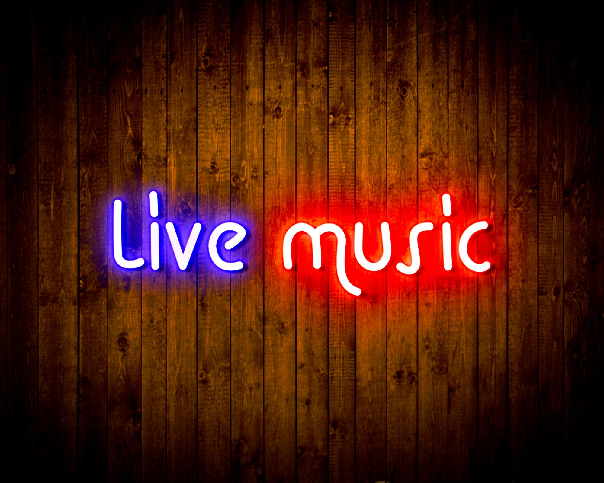 Live Music LED Neon Sign Wall Light