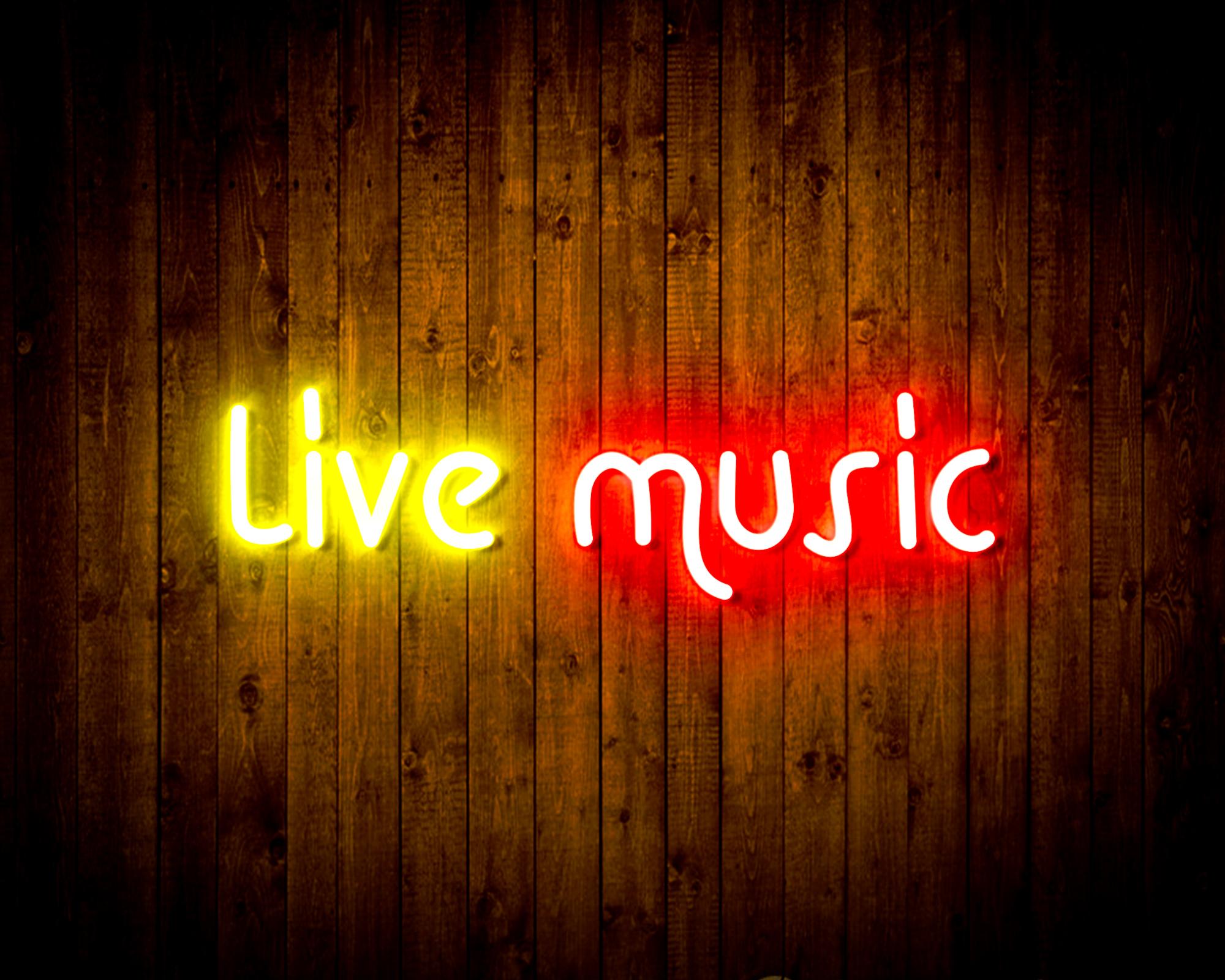 Live Music LED Neon Sign Wall Light