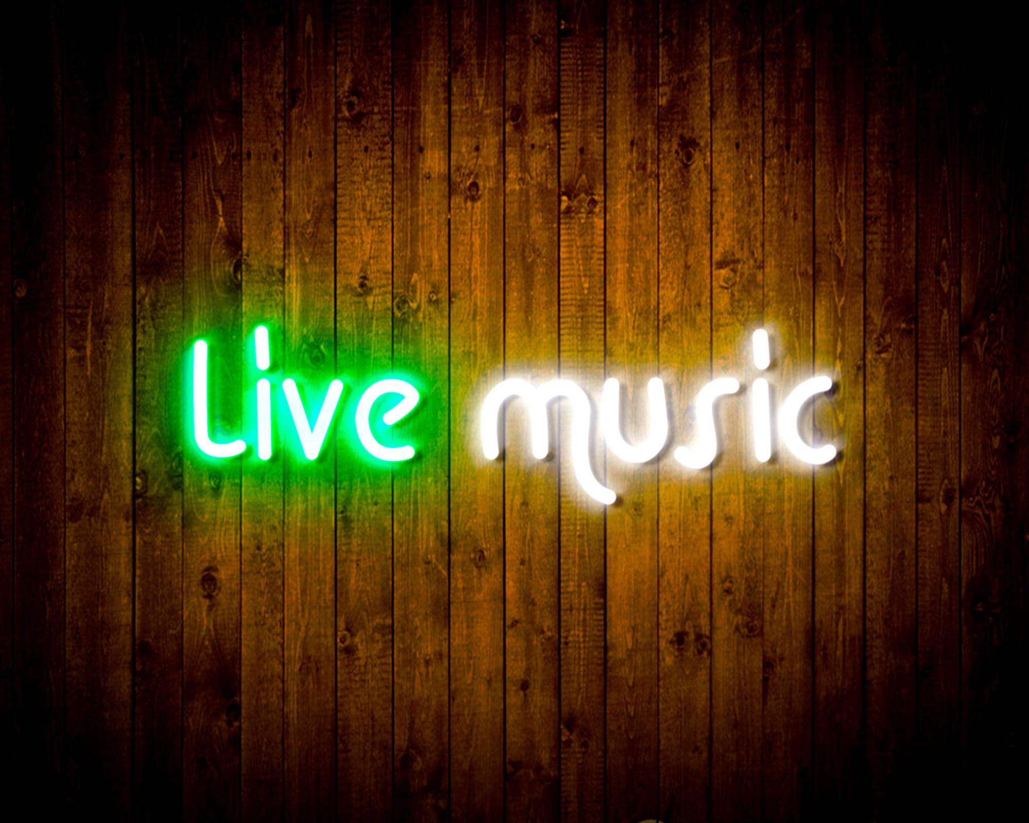 Live Music LED Neon Sign Wall Light