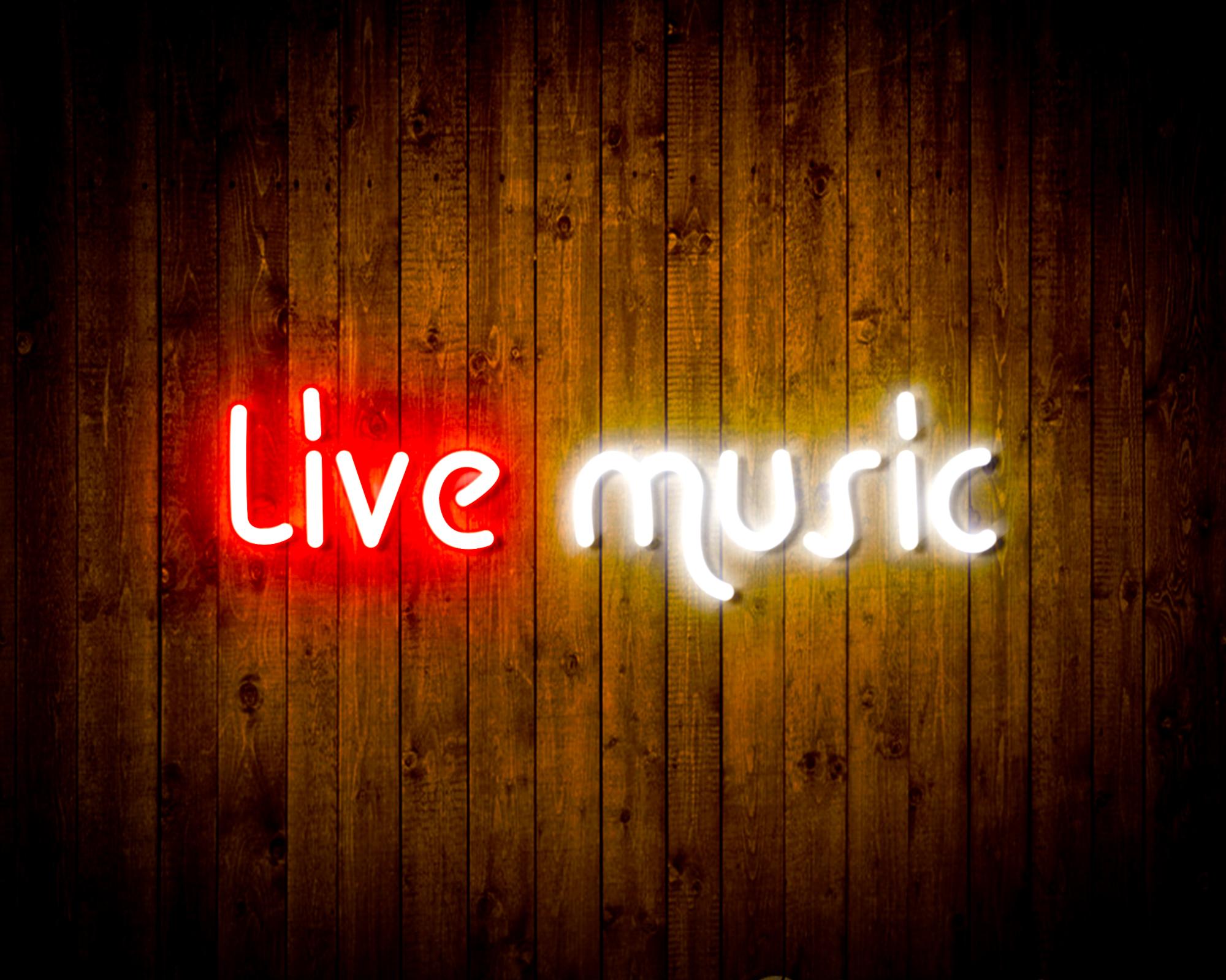 Live Music LED Neon Sign Wall Light