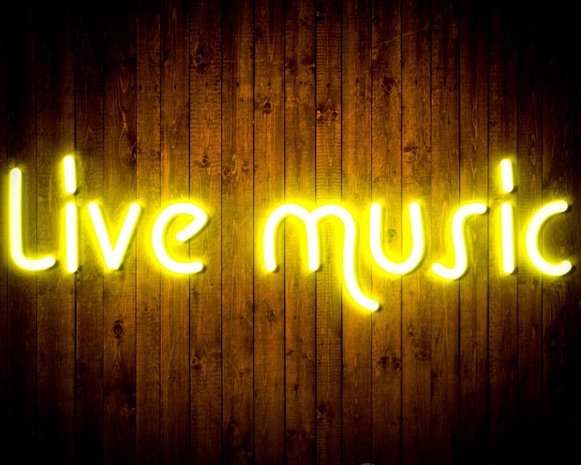 Live Music LED Neon Sign Wall Light