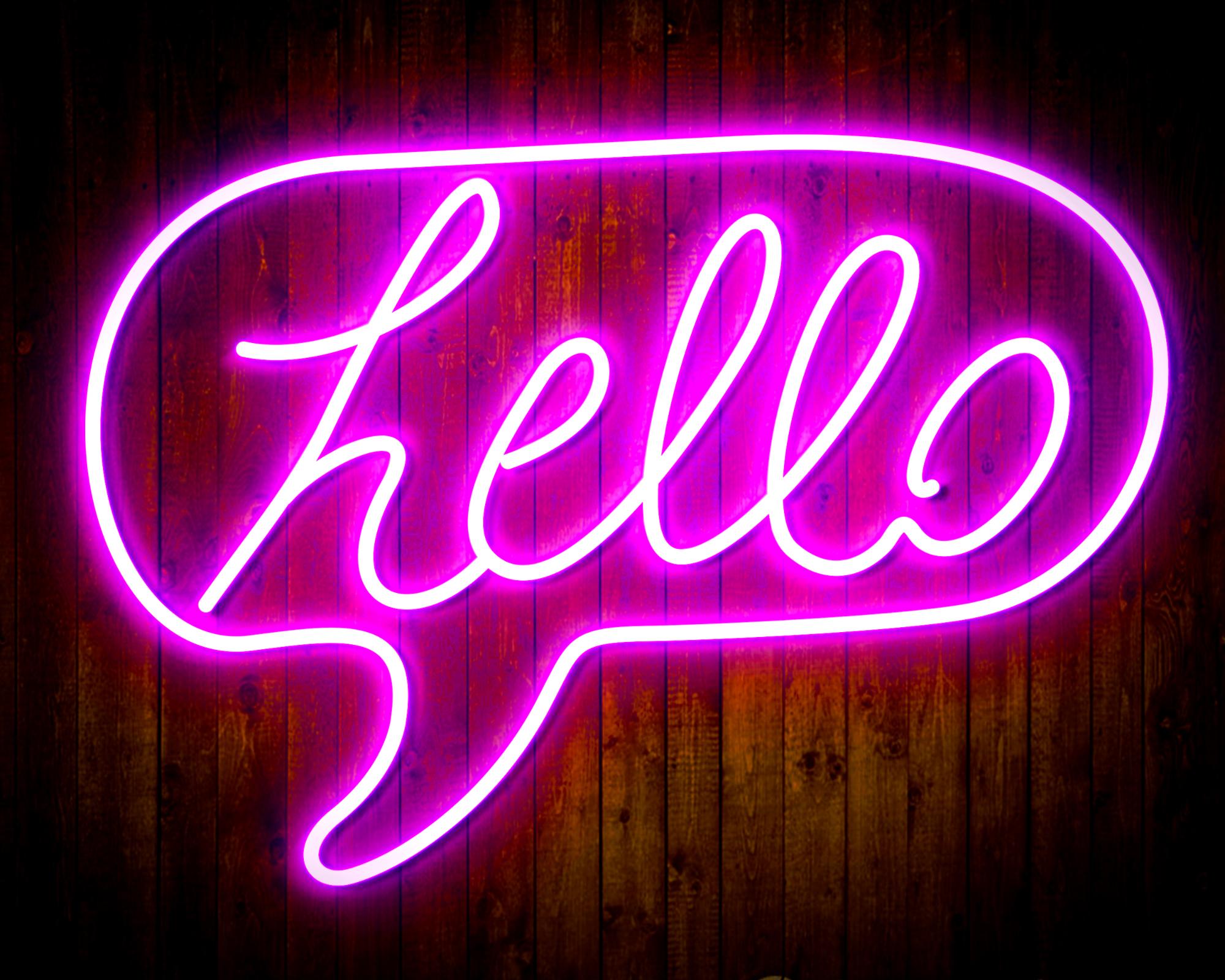 Hello Chat Box LED Neon Sign Wall Light