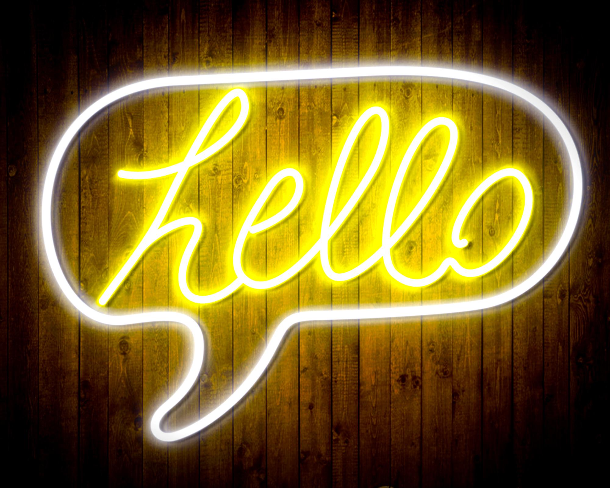 Hello Chat Box LED Neon Sign Wall Light