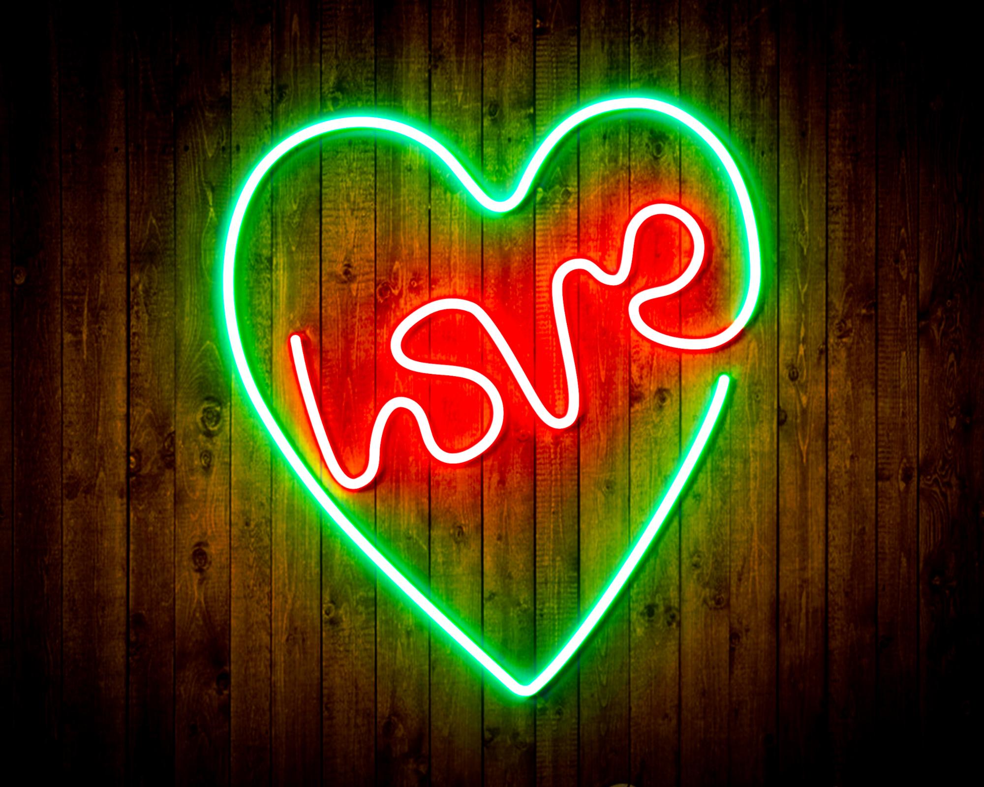 Heart with Love LED Neon Sign Wall Light