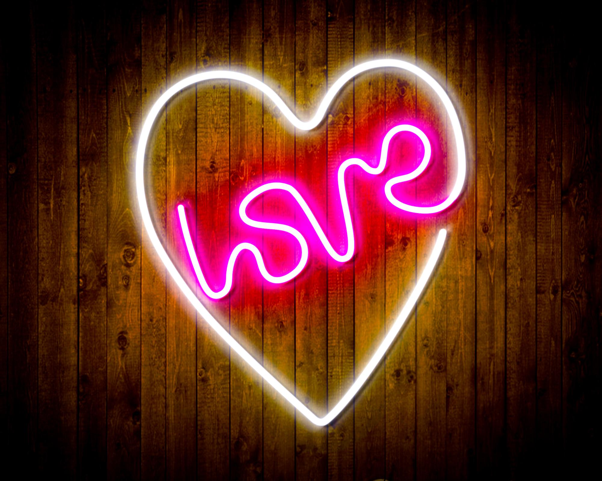 Heart with Love LED Neon Sign Wall Light