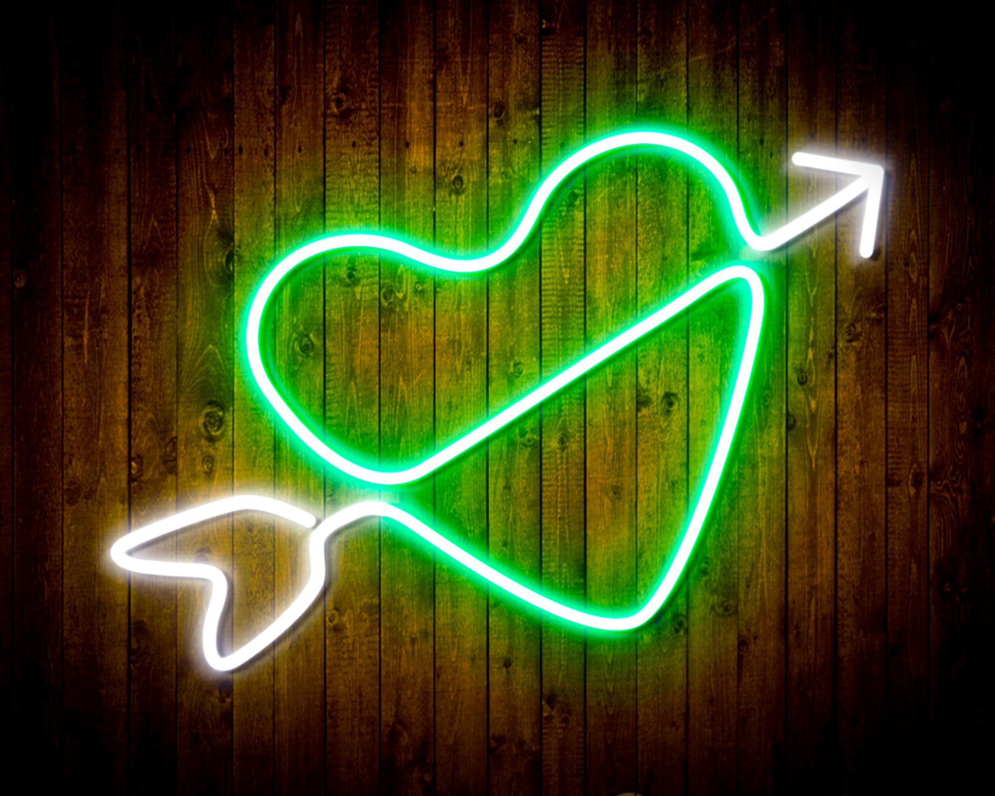 Heart with Arrow LED Neon Sign Wall Light