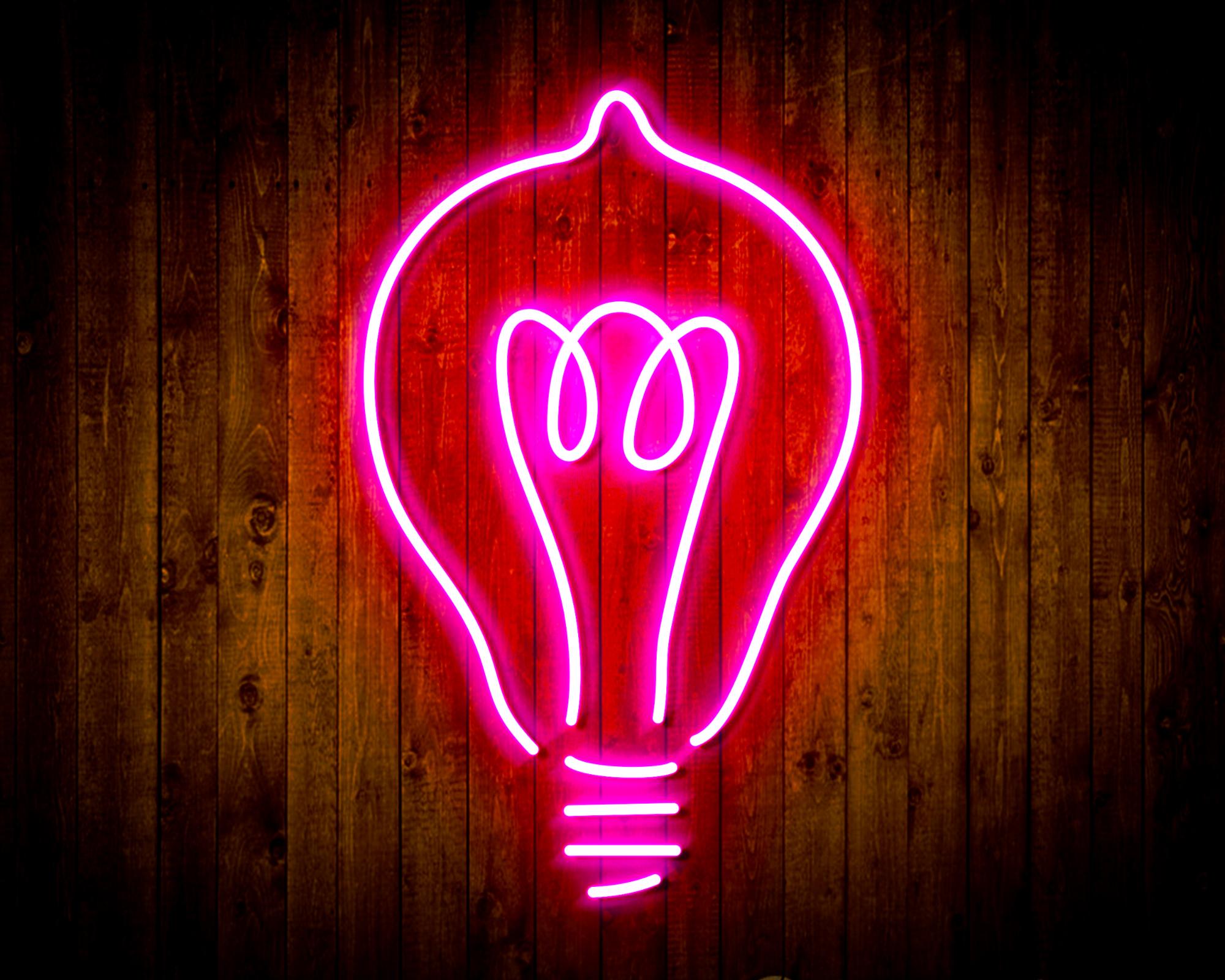 Light Blub LED Neon Sign Wall Light