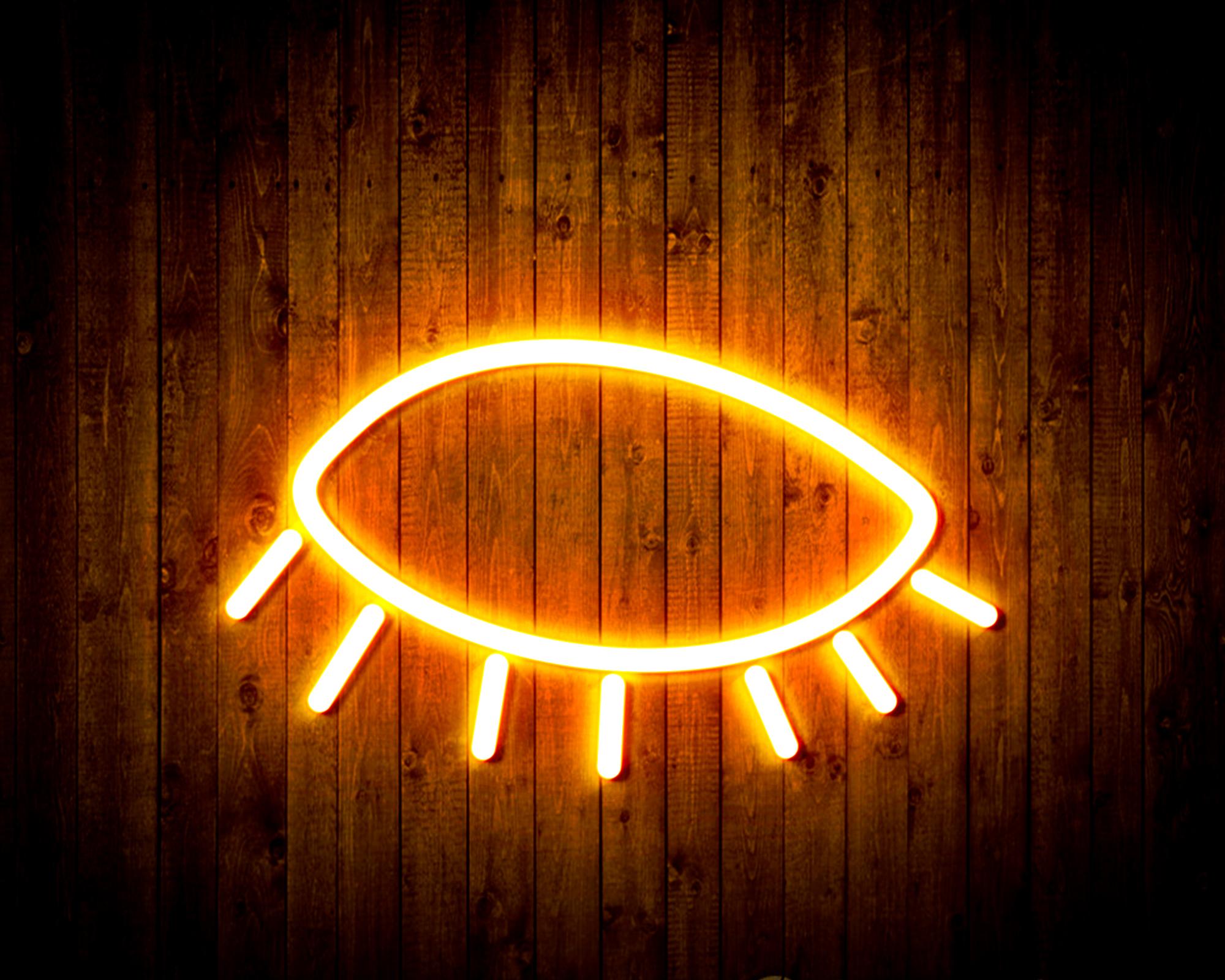Closed Eye LED Neon Sign Wall Light