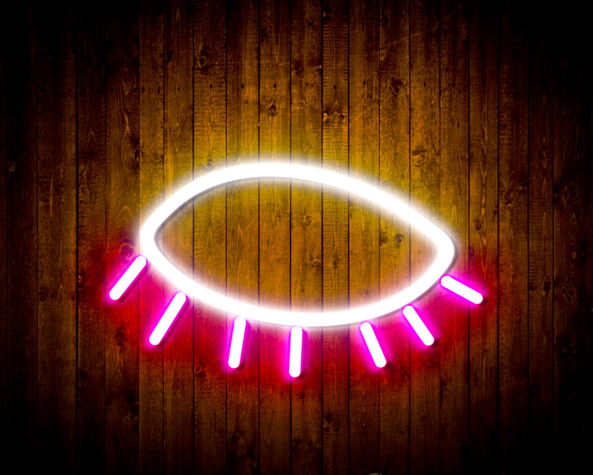 Closed Eye LED Neon Sign Wall Light