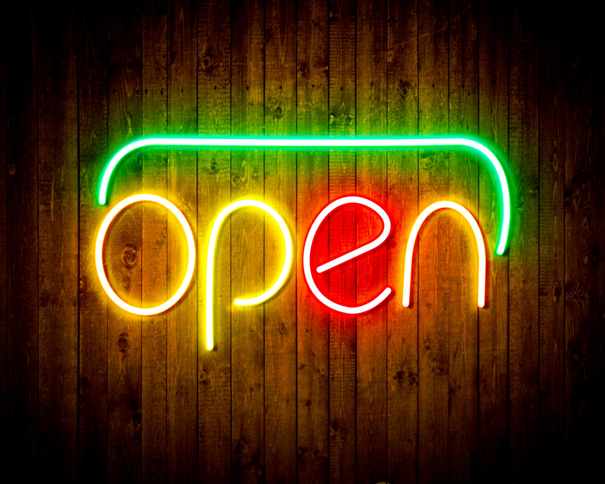 Open LED Neon Sign Wall Light