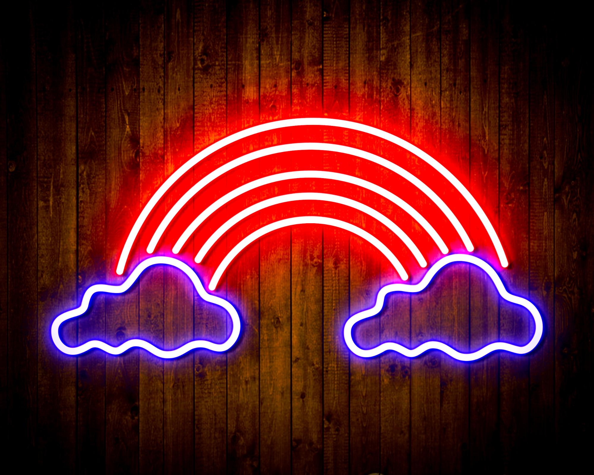 Clouds with Rainbow LED Neon Sign Wall Light