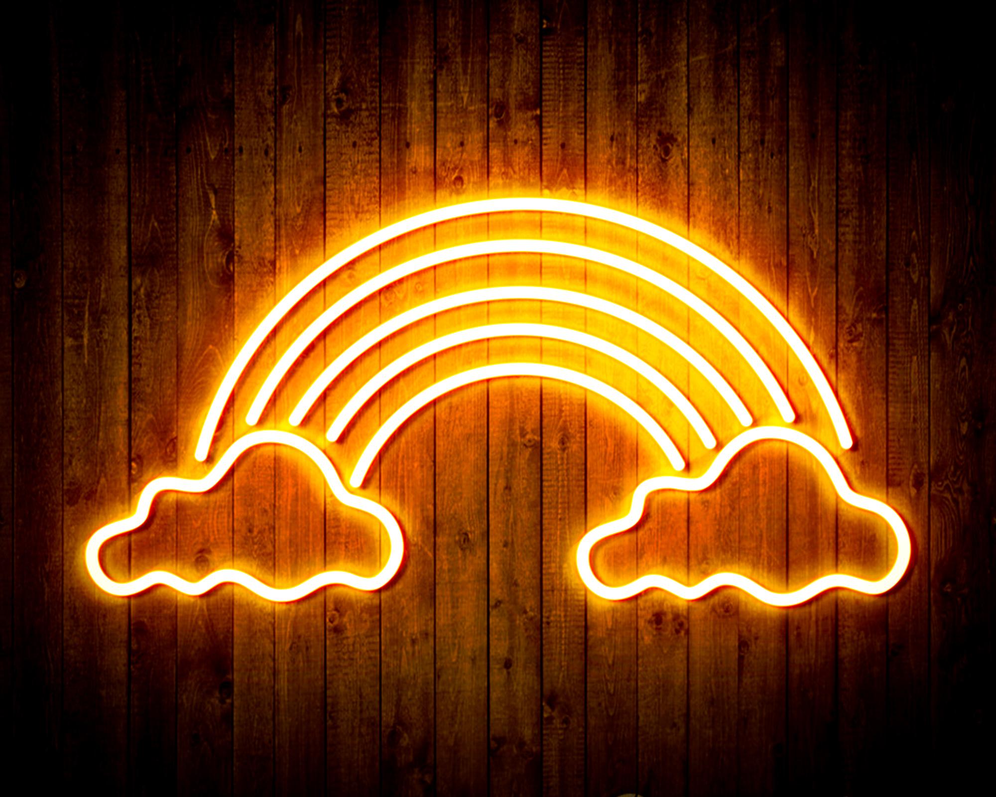 Clouds with Rainbow LED Neon Sign Wall Light