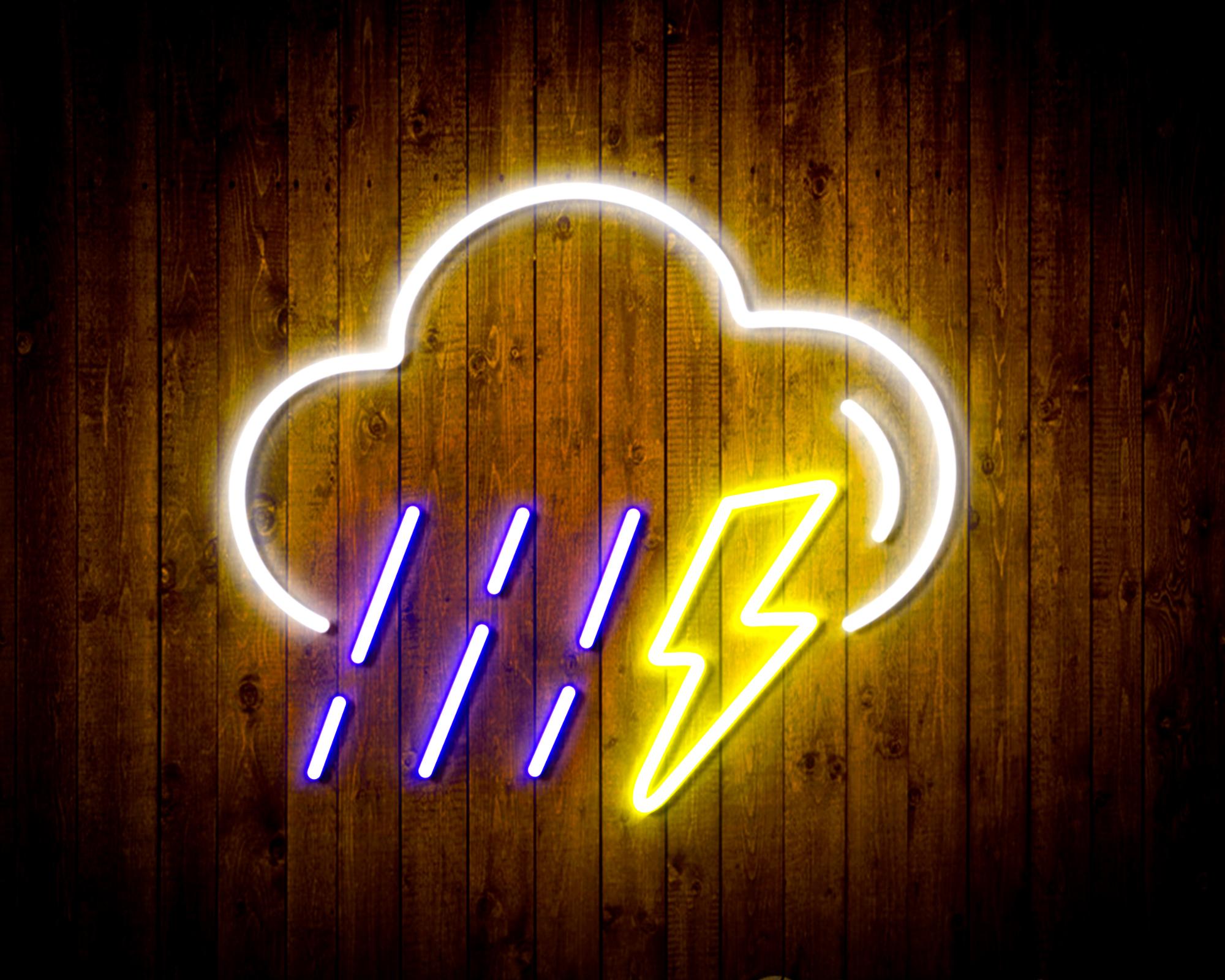 Raining Cloud with Thunder LED Neon Sign Wall Light