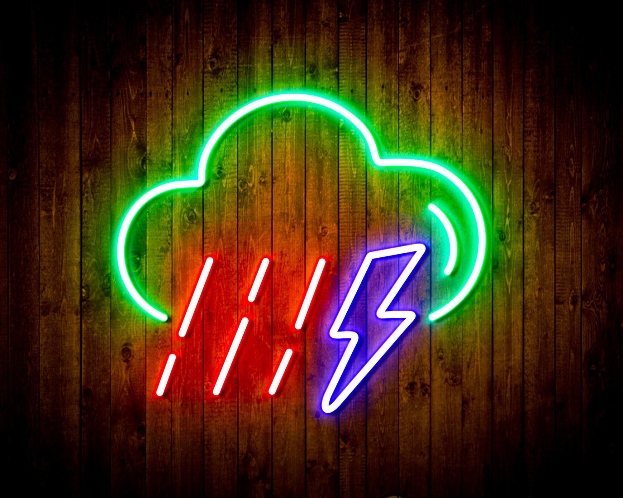 Raining Cloud with Thunder LED Neon Sign Wall Light