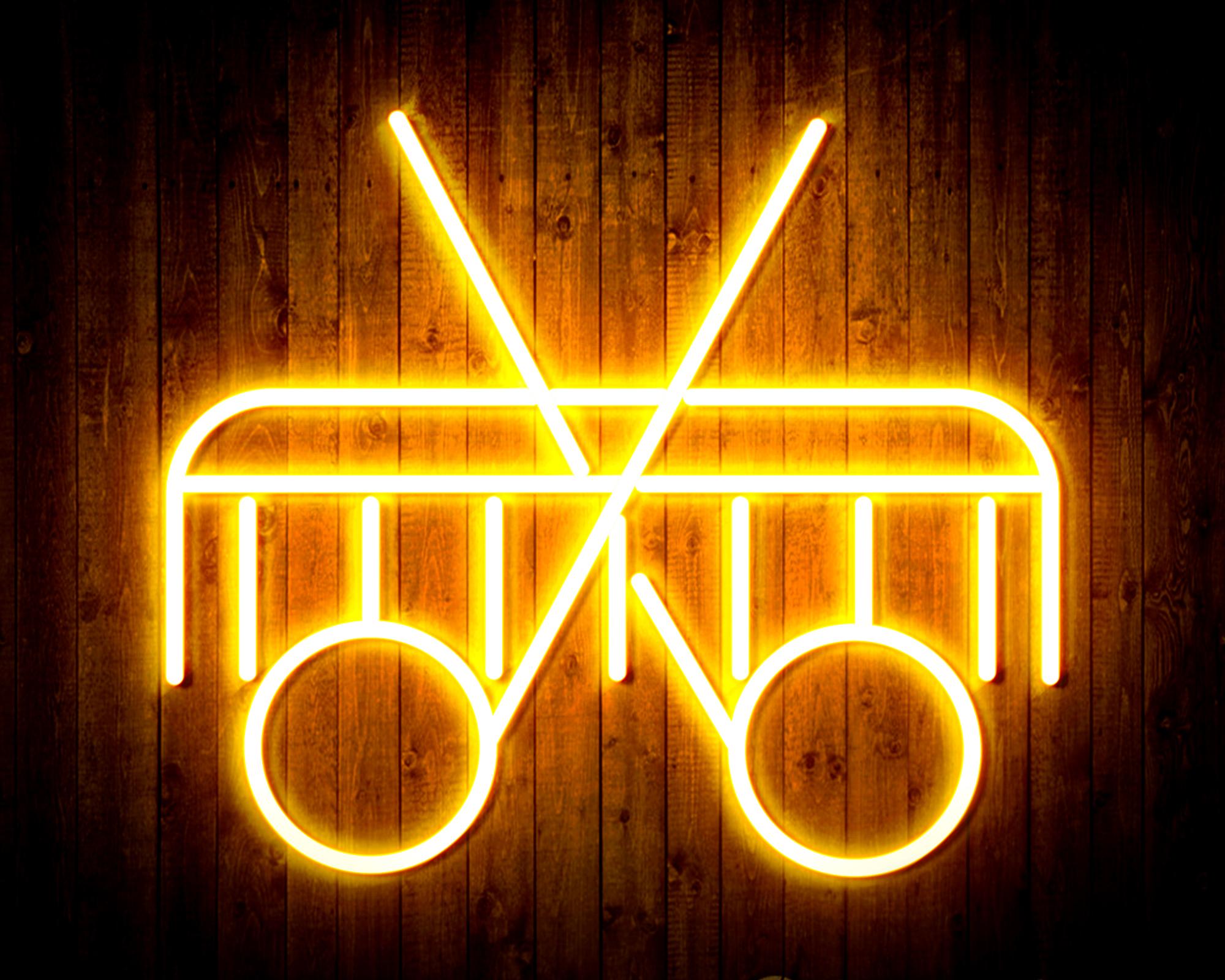 Scissors and Comb LED Neon Sign Wall Light