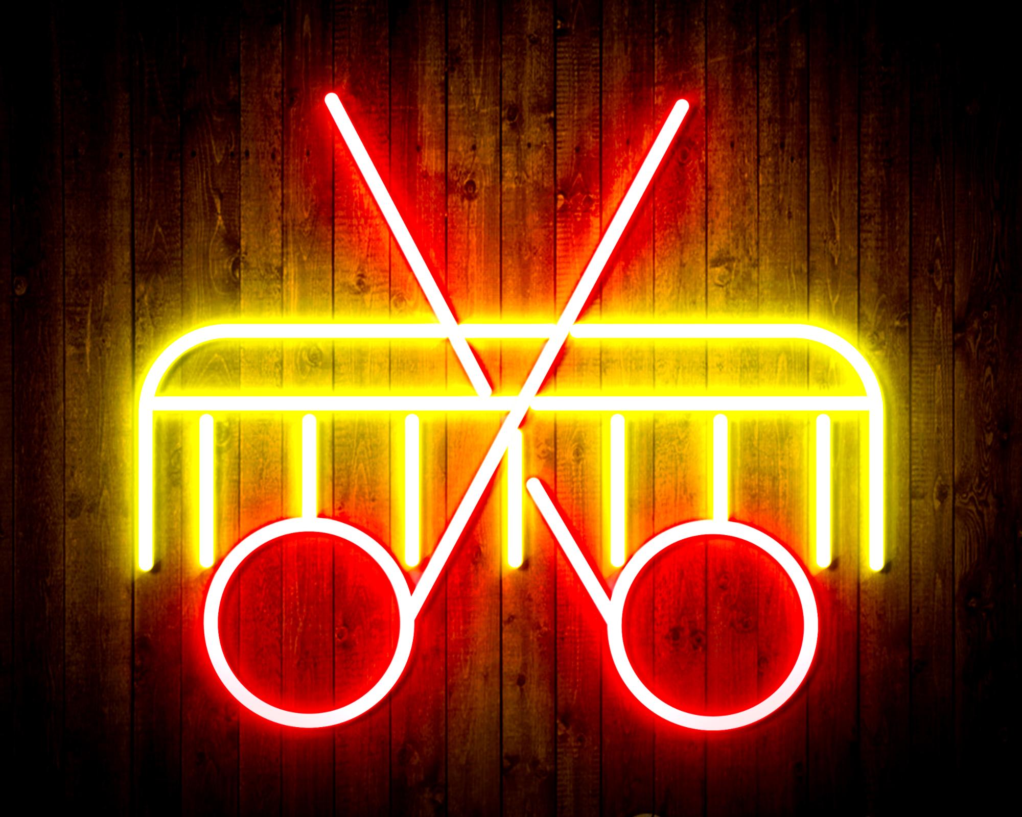 Scissors and Comb LED Neon Sign Wall Light
