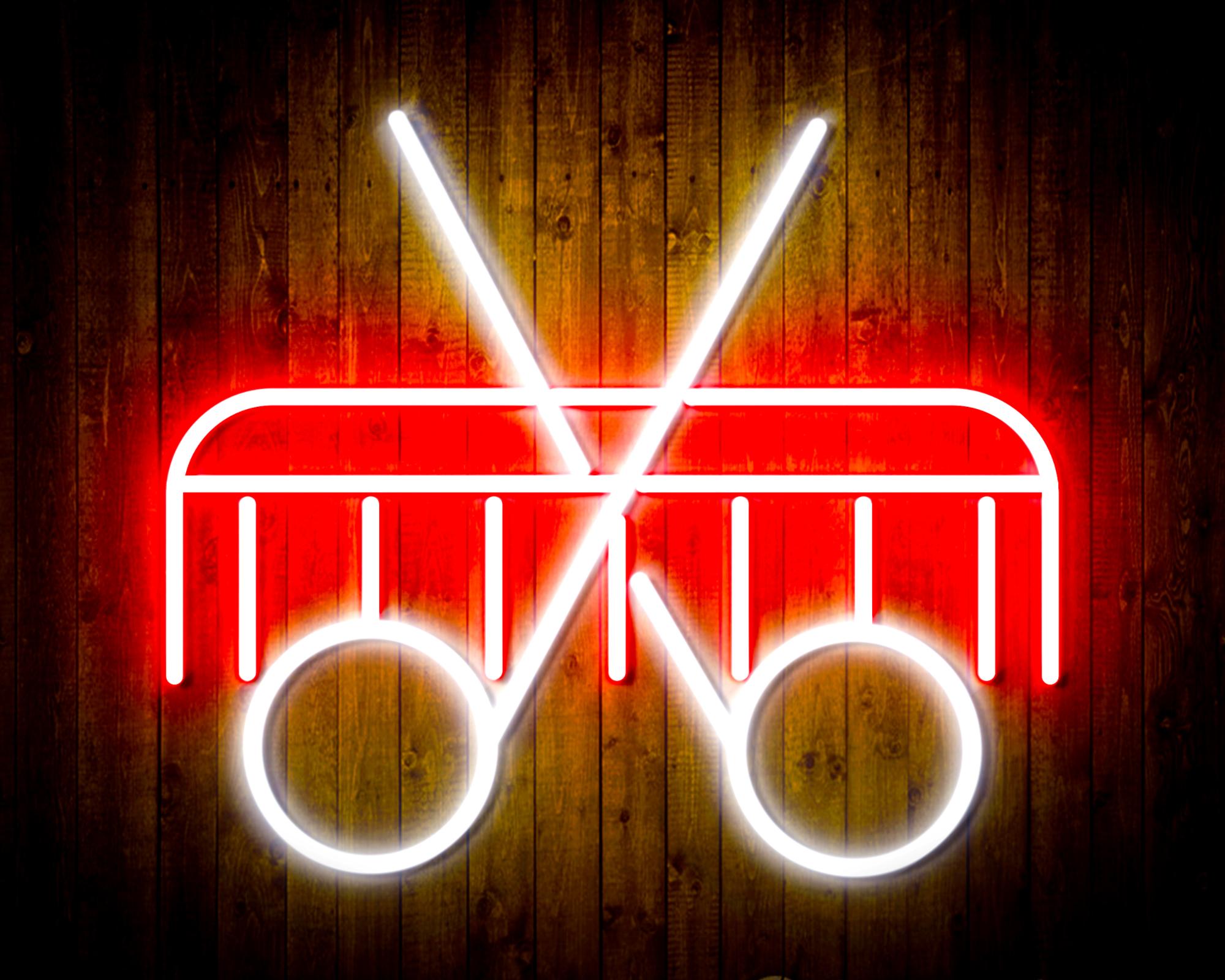 Scissors and Comb LED Neon Sign Wall Light