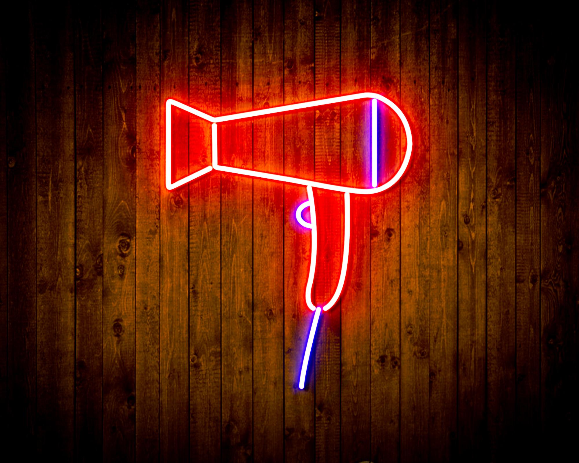 Hair Dryer LED Neon Sign Wall Light