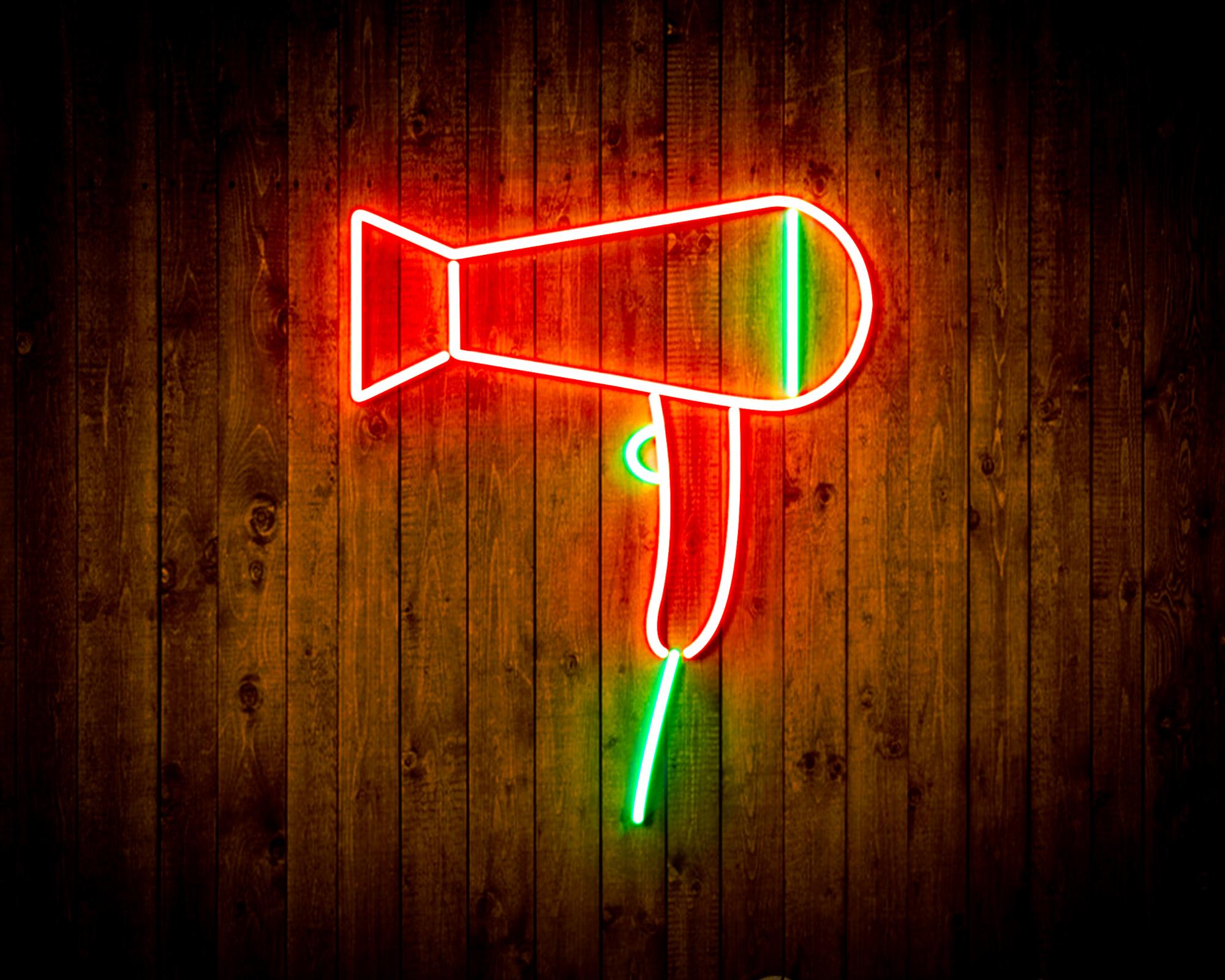 Hair Dryer LED Neon Sign Wall Light