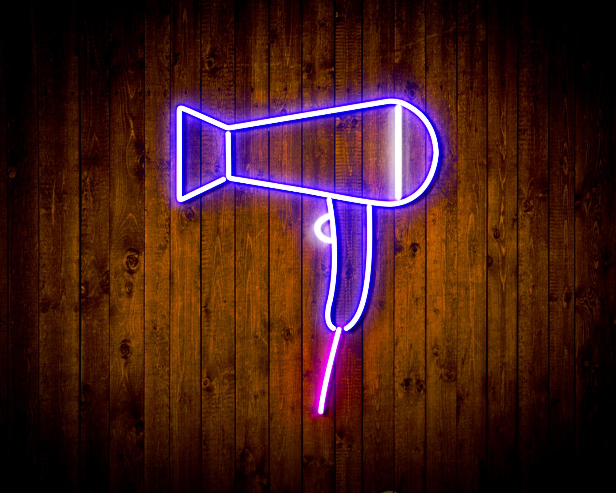 Hair Dryer LED Neon Sign Wall Light