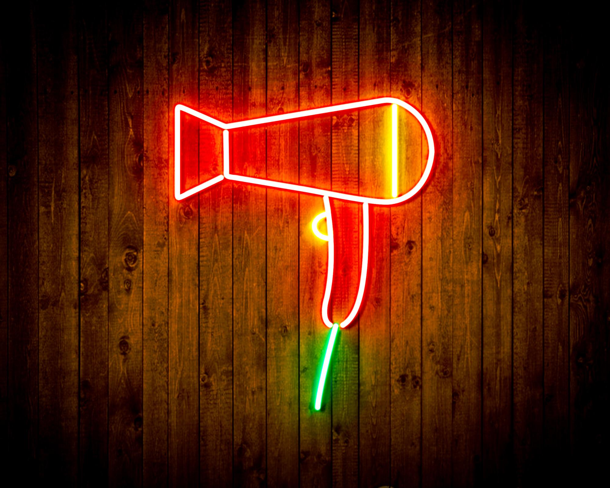 Hair Dryer LED Neon Sign Wall Light