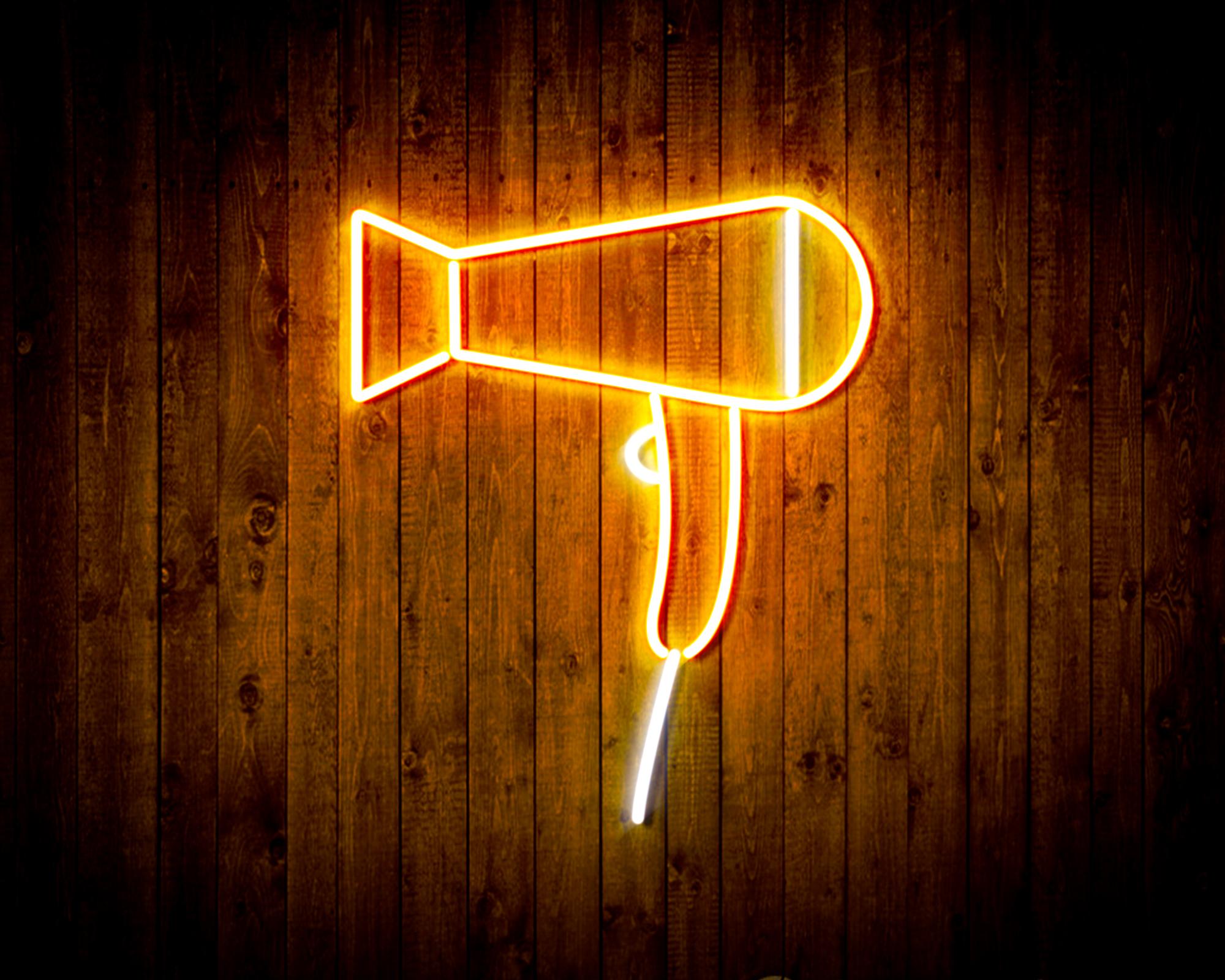 Hair Dryer LED Neon Sign Wall Light