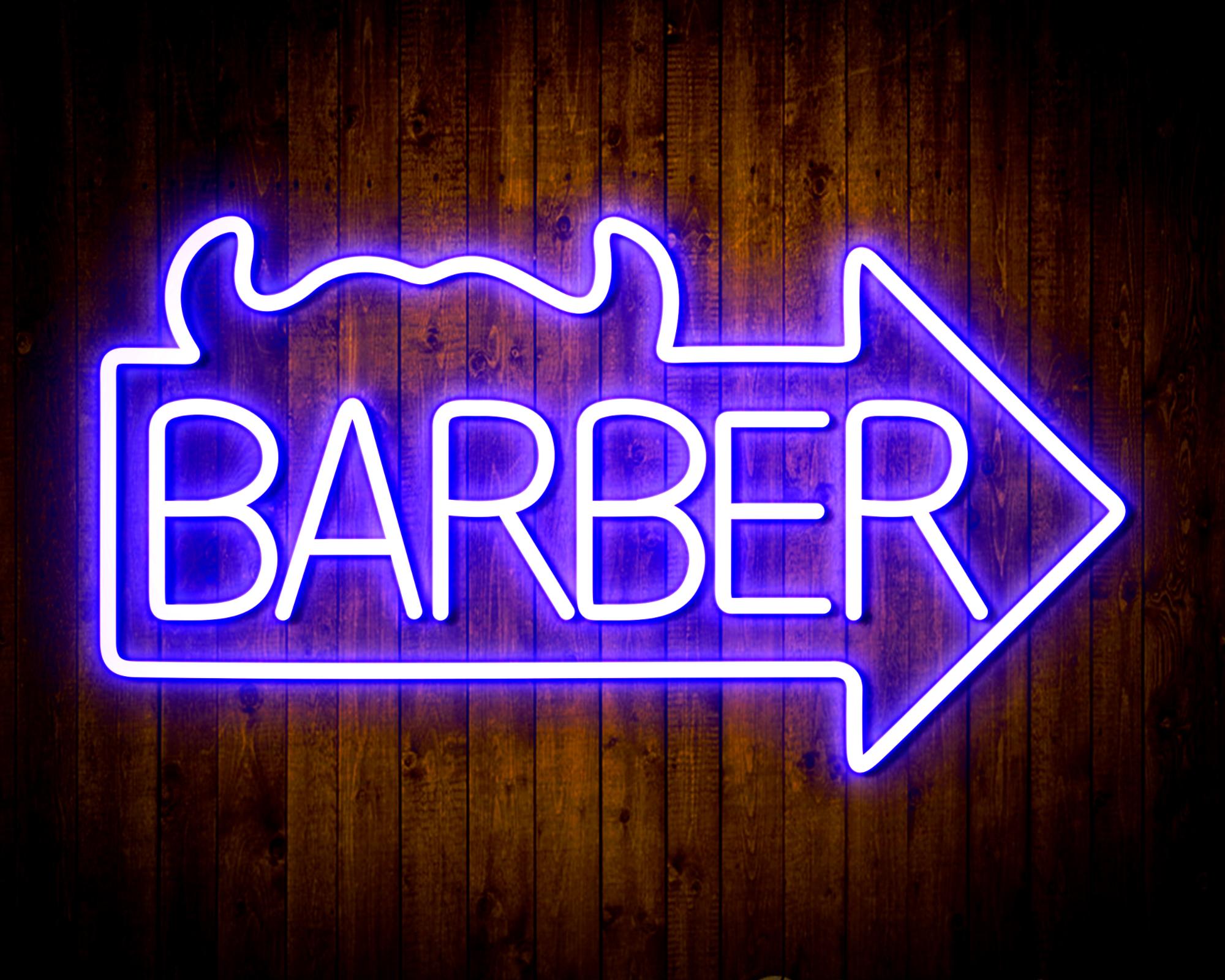 Barber Sign with Arrow LED Neon Sign Wall Light