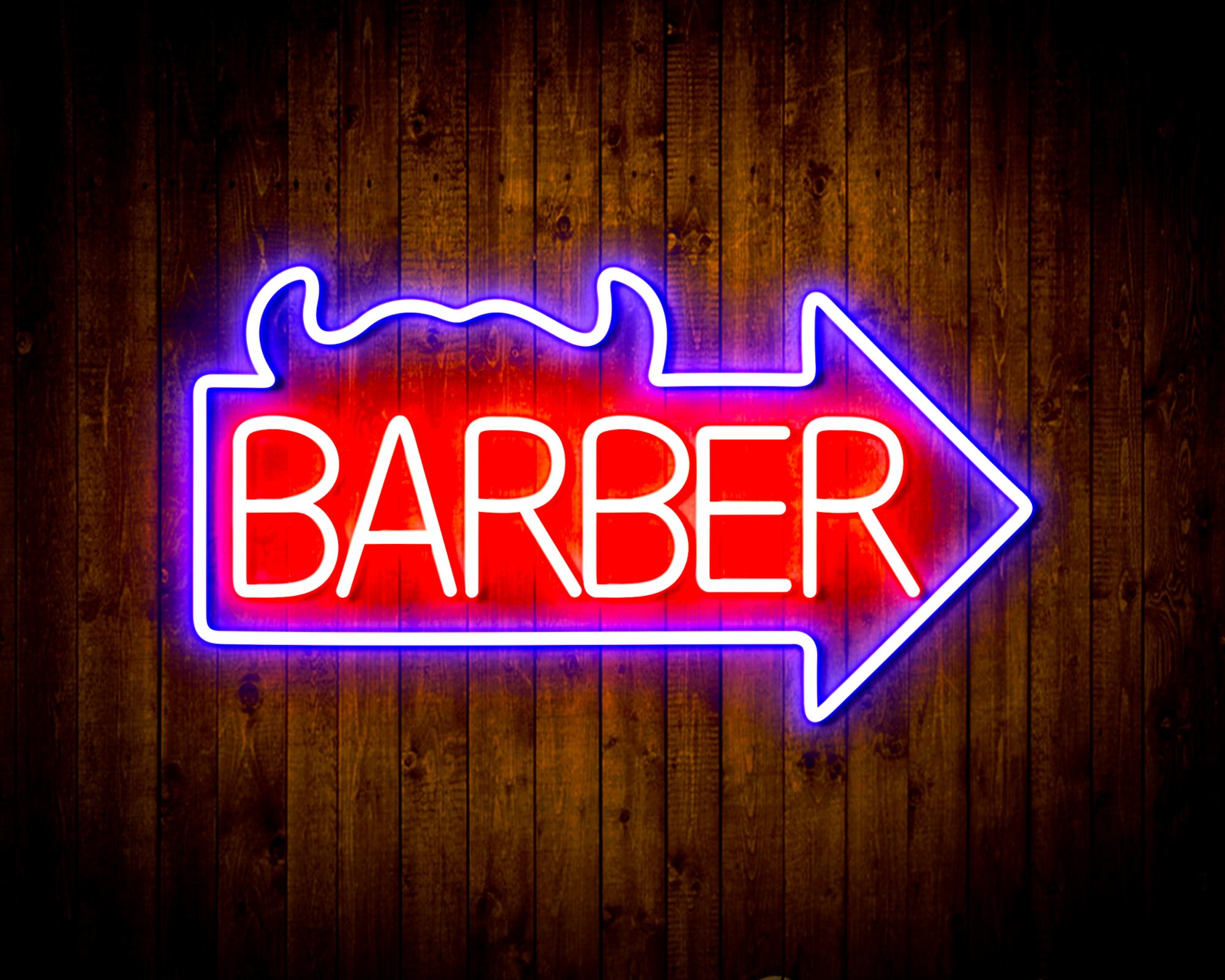 Barber Sign with Arrow LED Neon Sign Wall Light