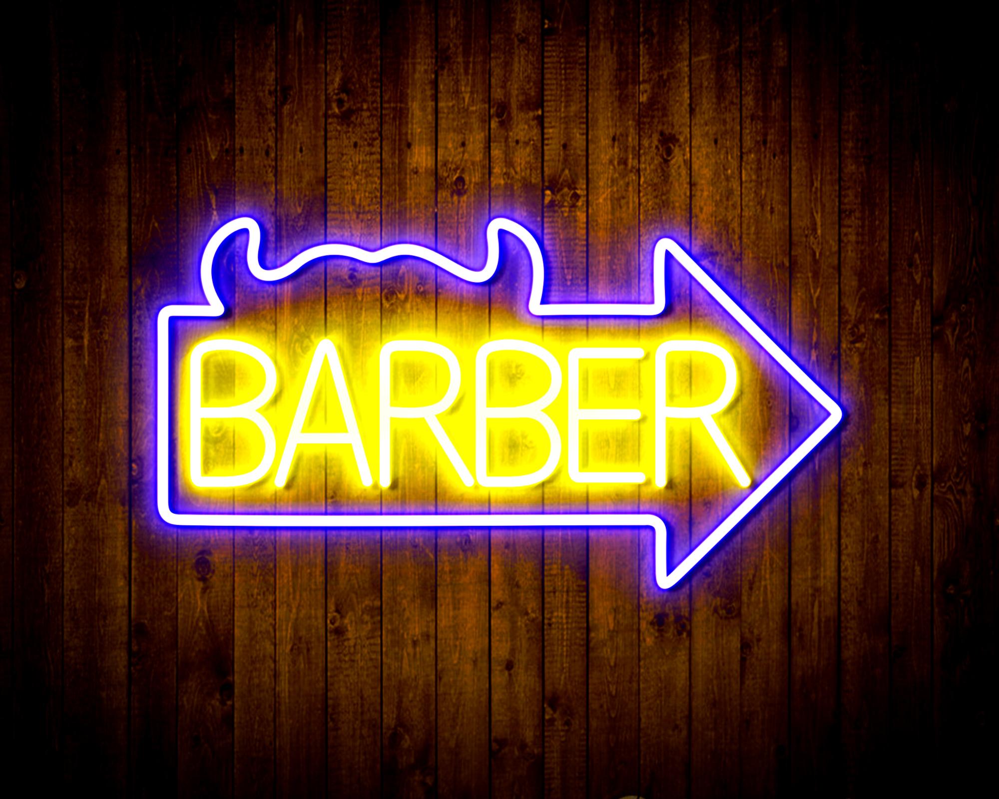 Barber Sign with Arrow LED Neon Sign Wall Light