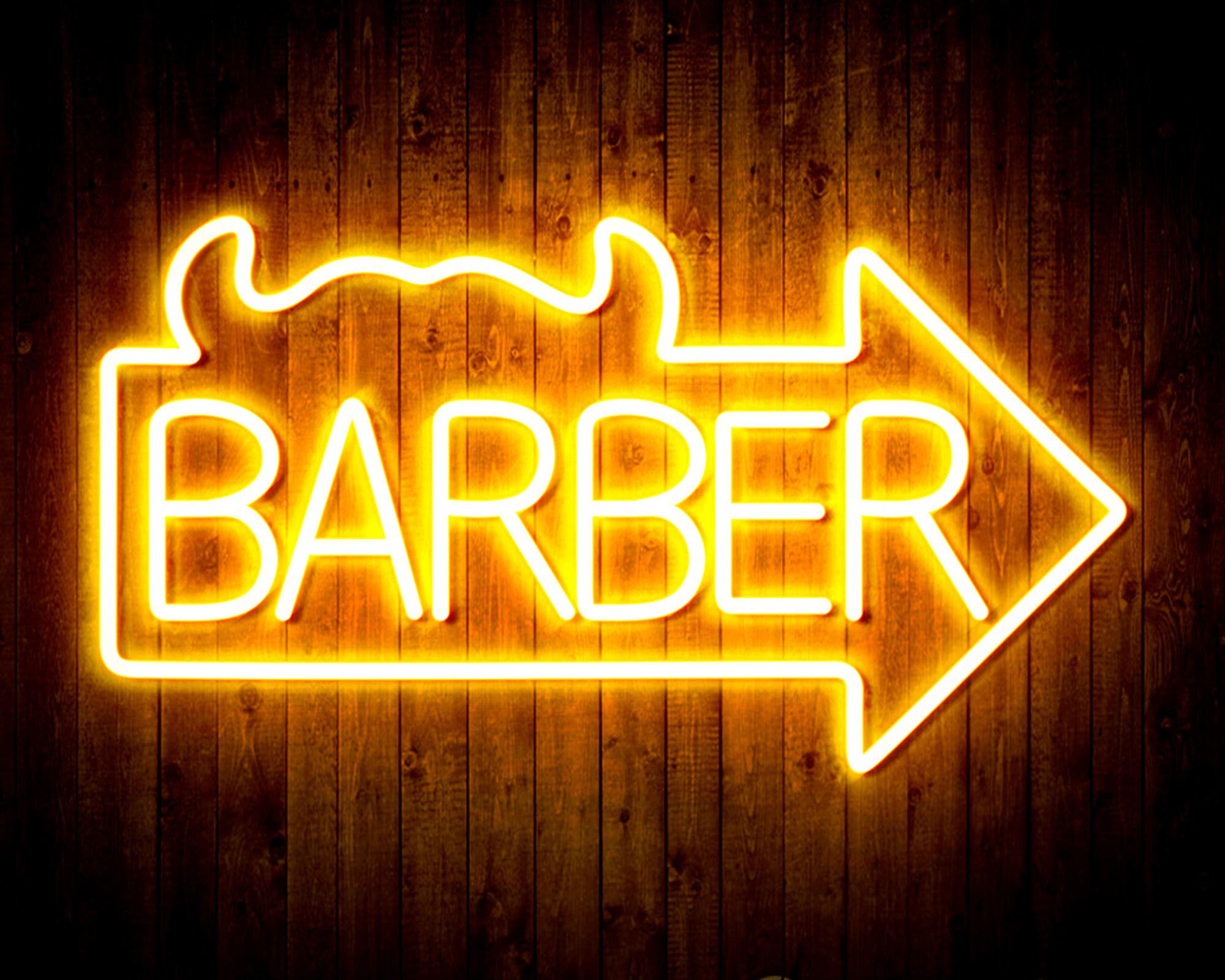 Barber Sign with Arrow LED Neon Sign Wall Light