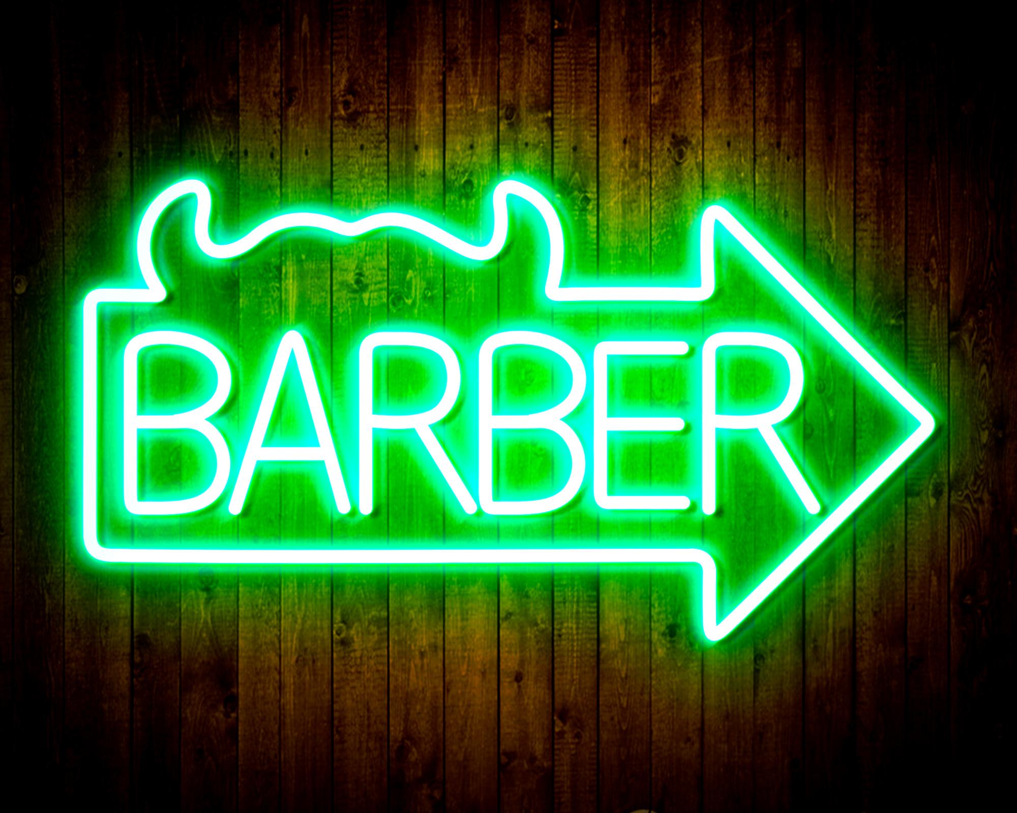 Barber Sign with Arrow LED Neon Sign Wall Light