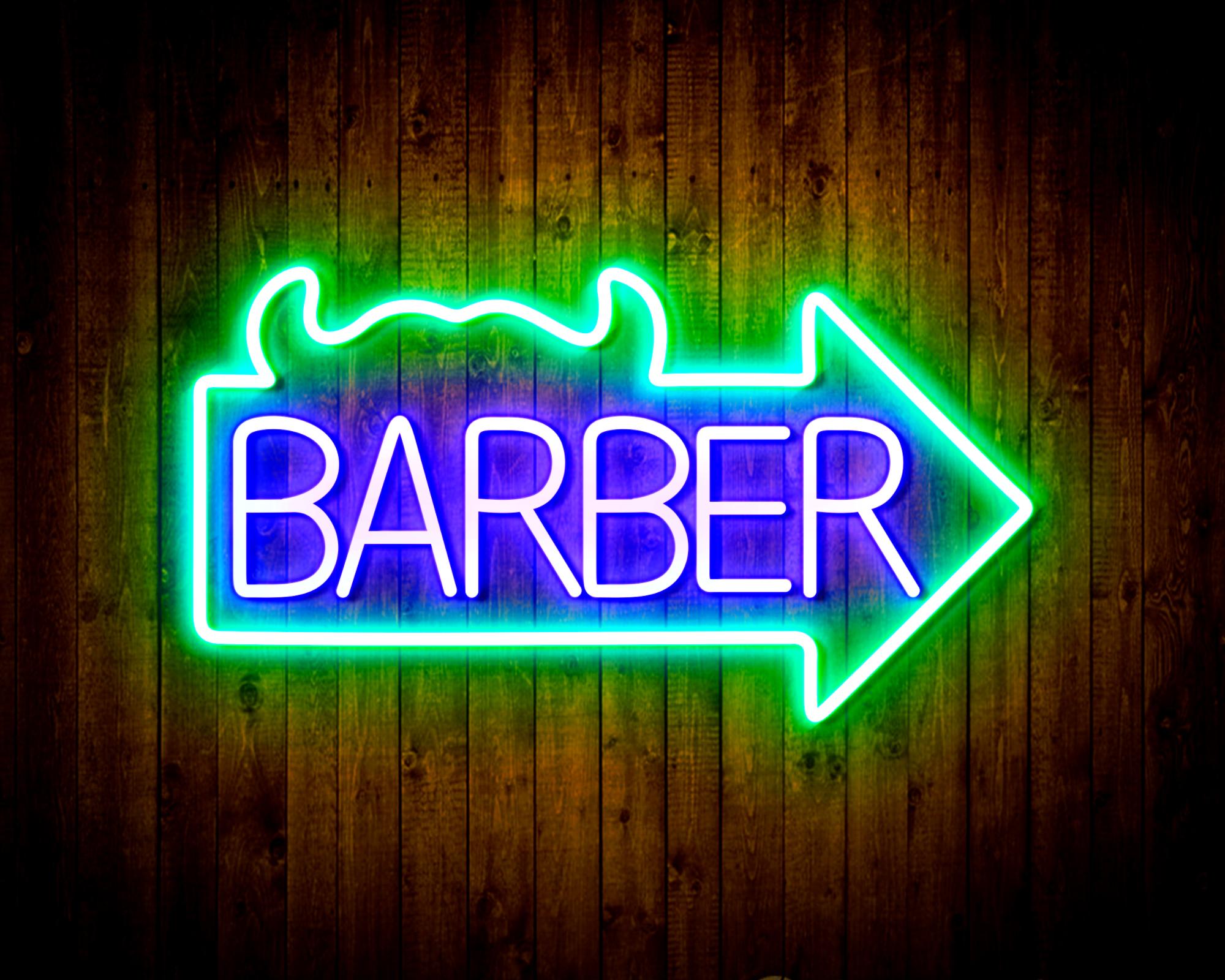 Barber Sign with Arrow LED Neon Sign Wall Light