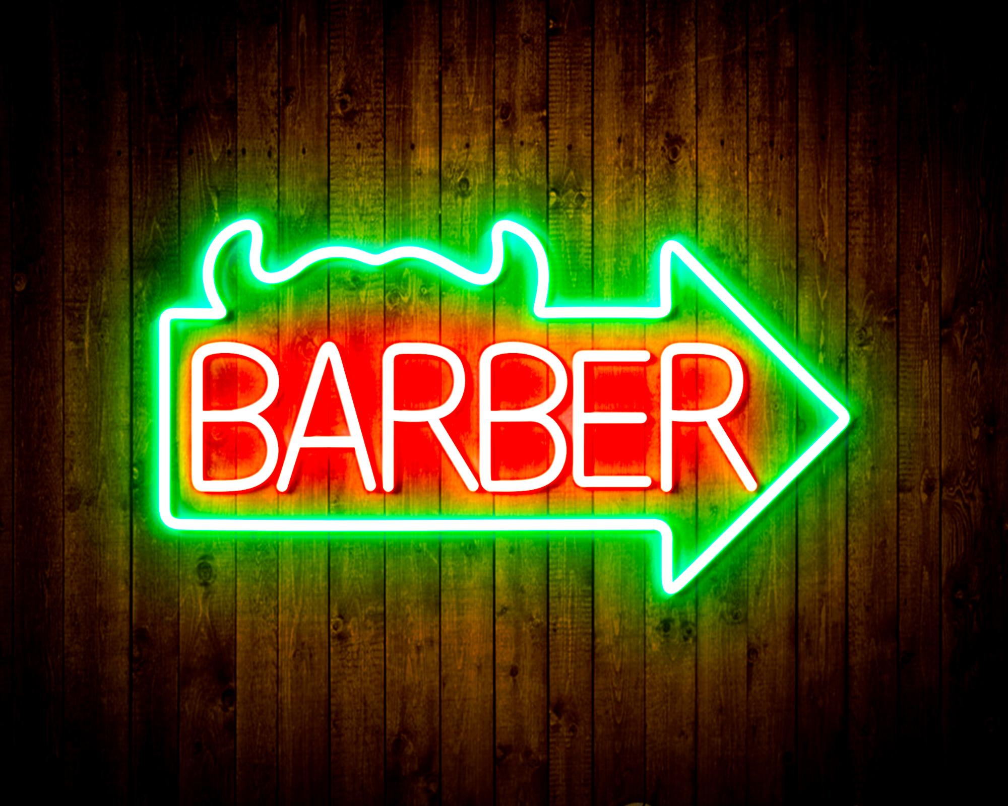 Barber Sign with Arrow LED Neon Sign Wall Light