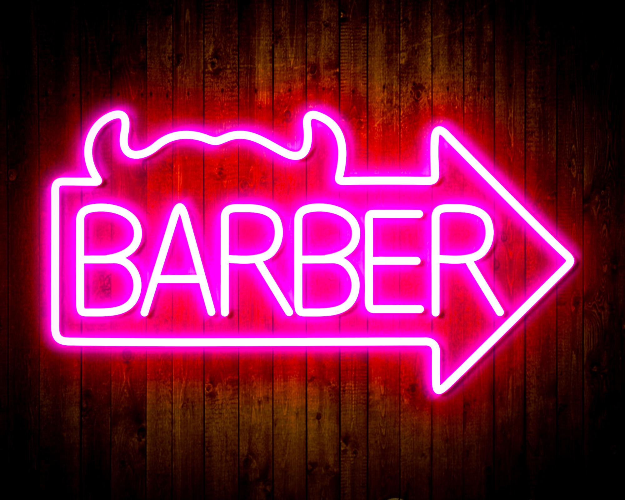 Barber Sign with Arrow LED Neon Sign Wall Light