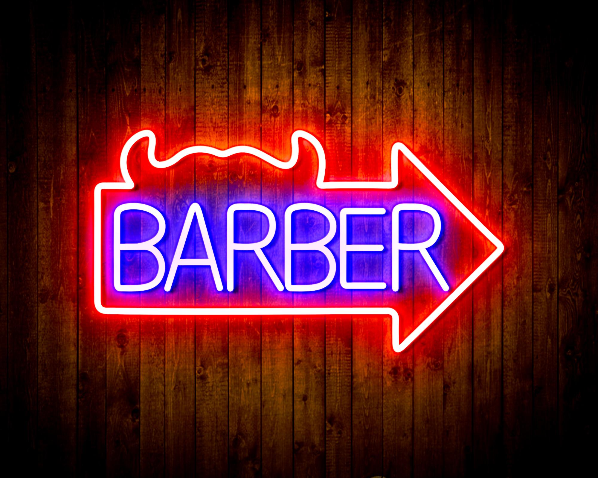 Barber Sign with Arrow LED Neon Sign Wall Light