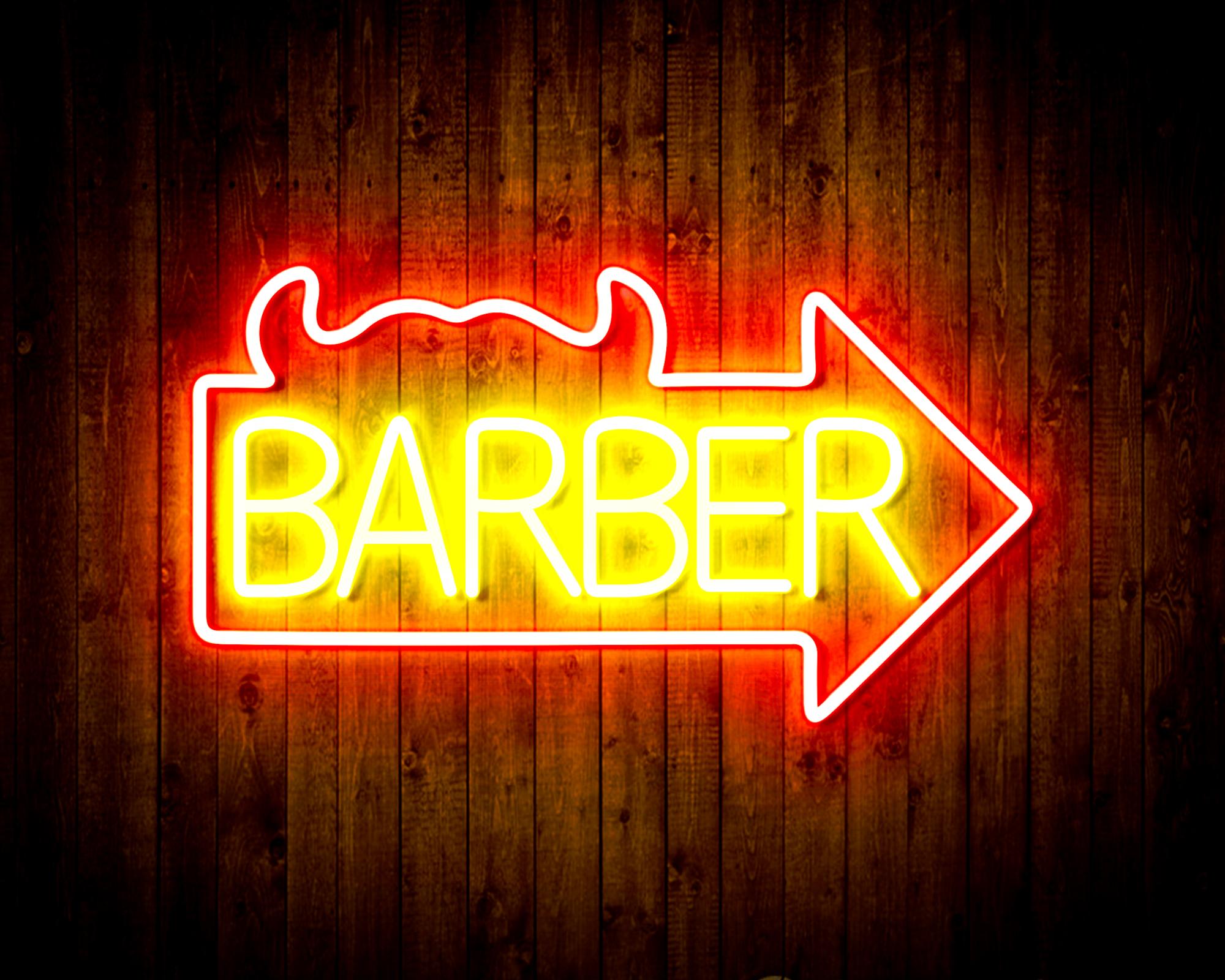 Barber Sign with Arrow LED Neon Sign Wall Light