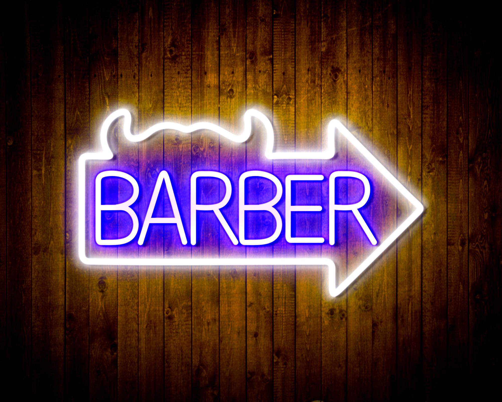 Barber Sign with Arrow LED Neon Sign Wall Light