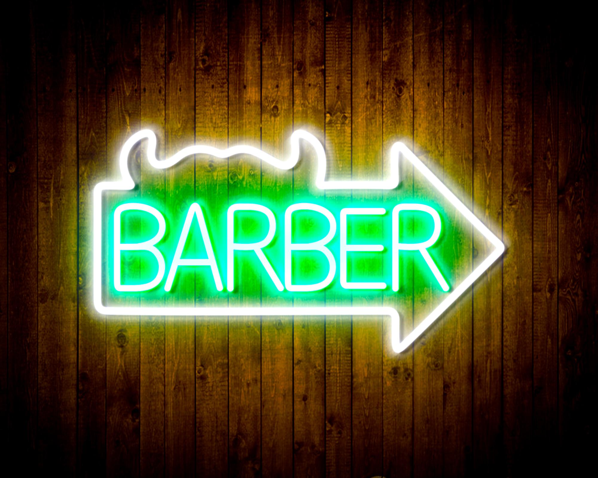 Barber Sign with Arrow LED Neon Sign Wall Light