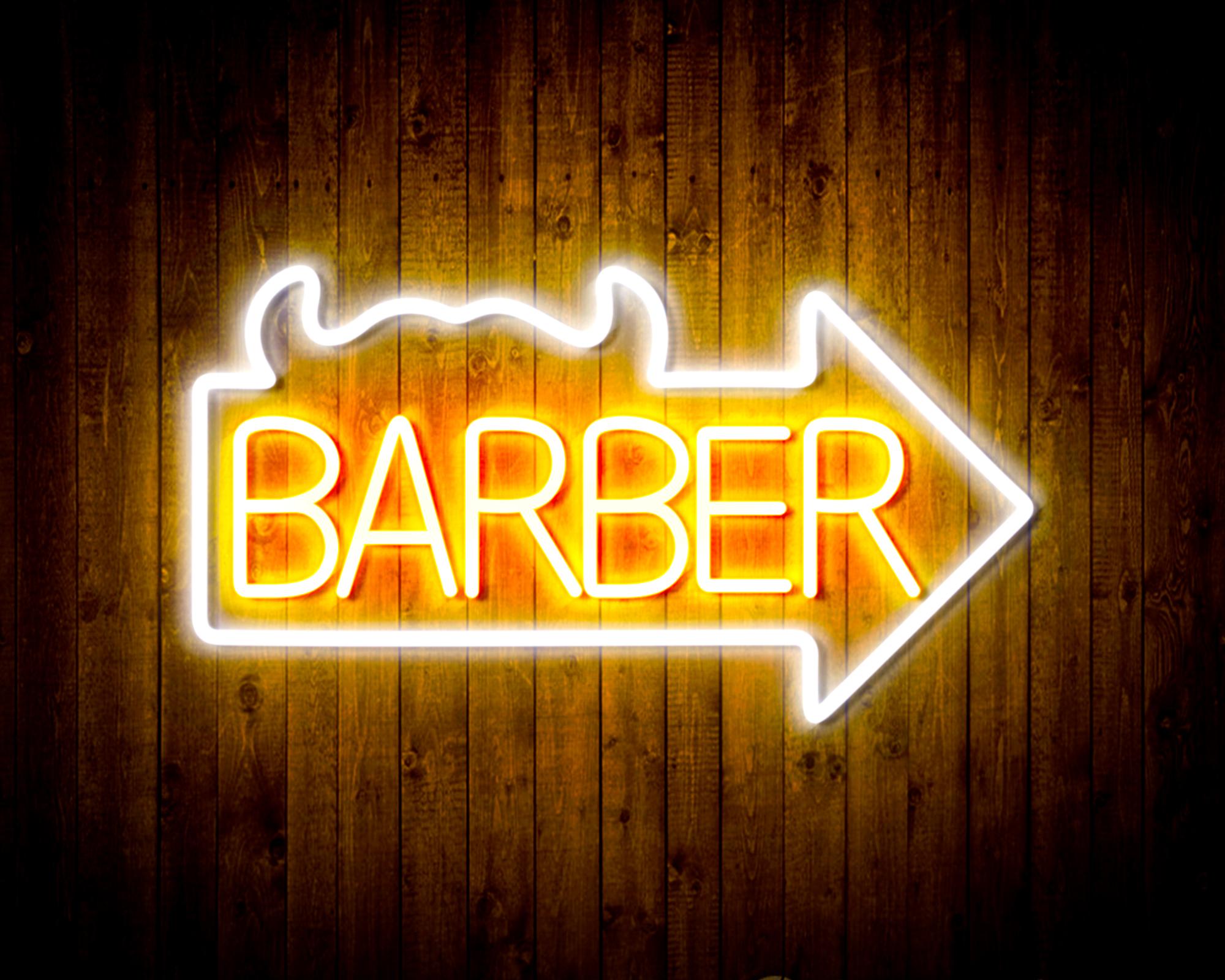 Barber Sign with Arrow LED Neon Sign Wall Light