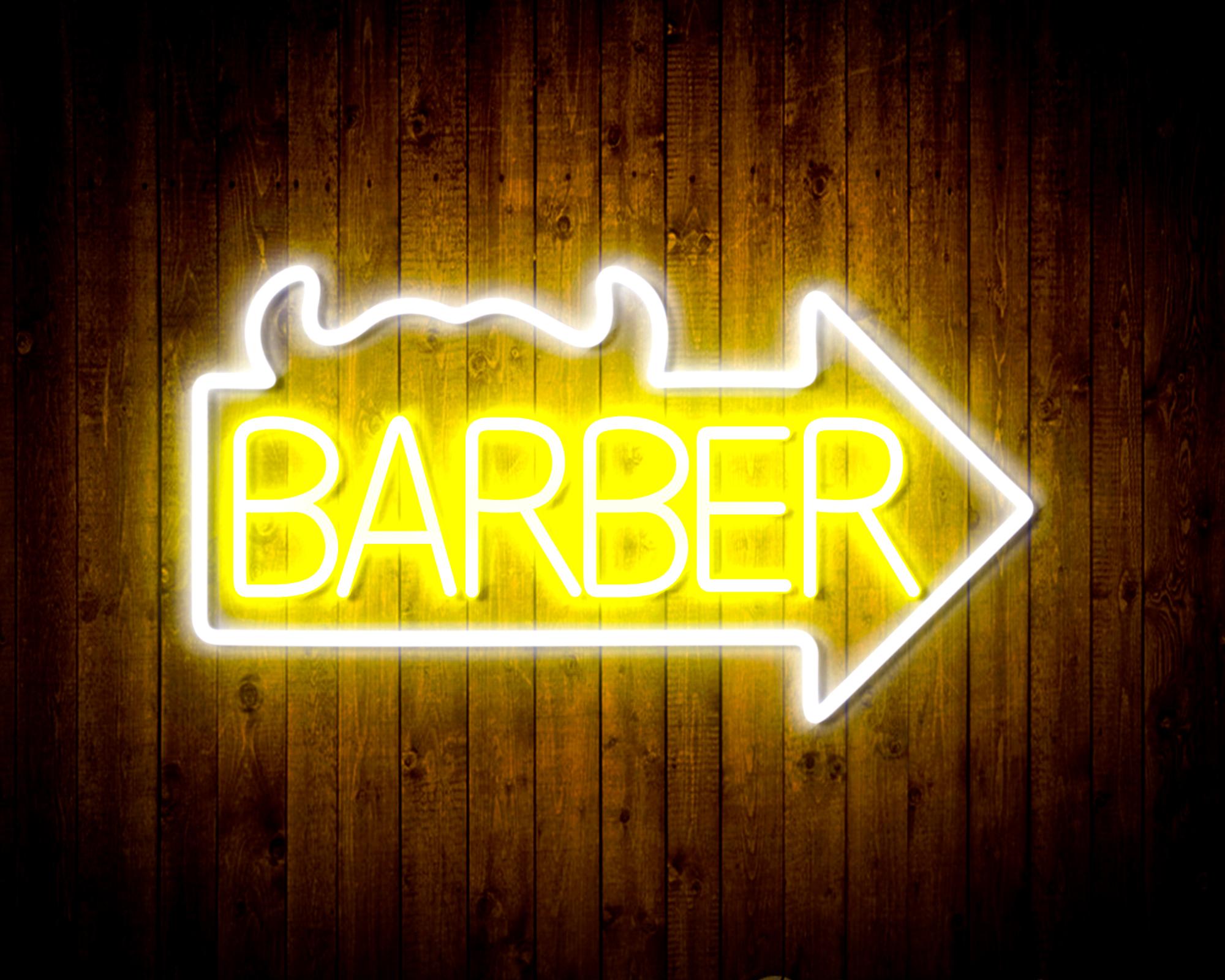 Barber Sign with Arrow LED Neon Sign Wall Light