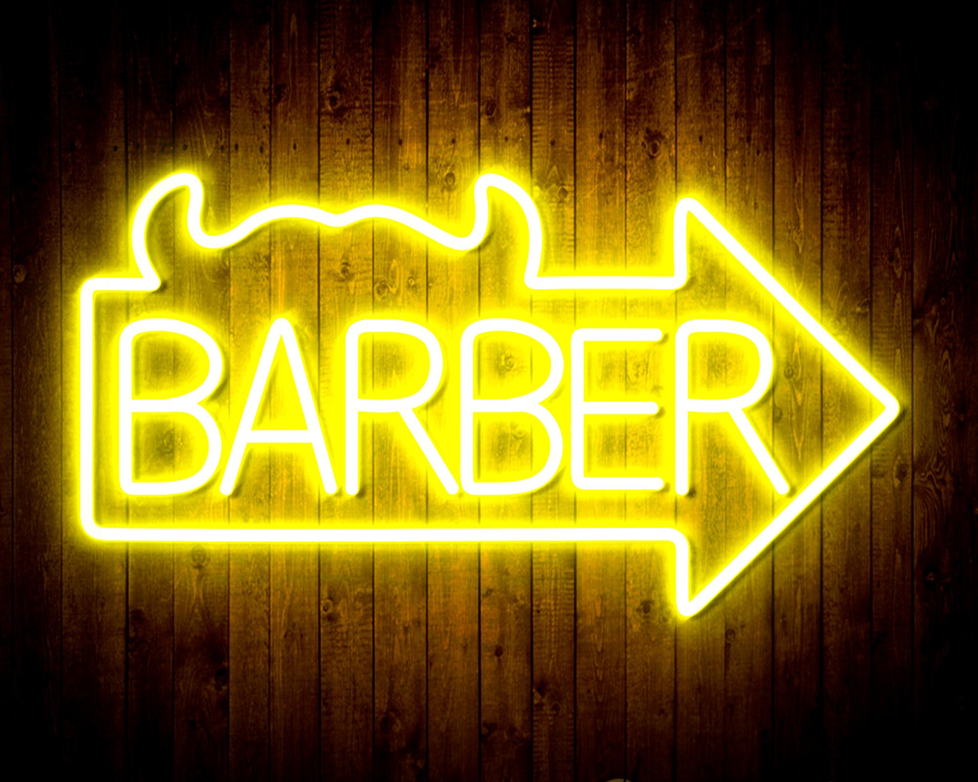 Barber Sign with Arrow LED Neon Sign Wall Light