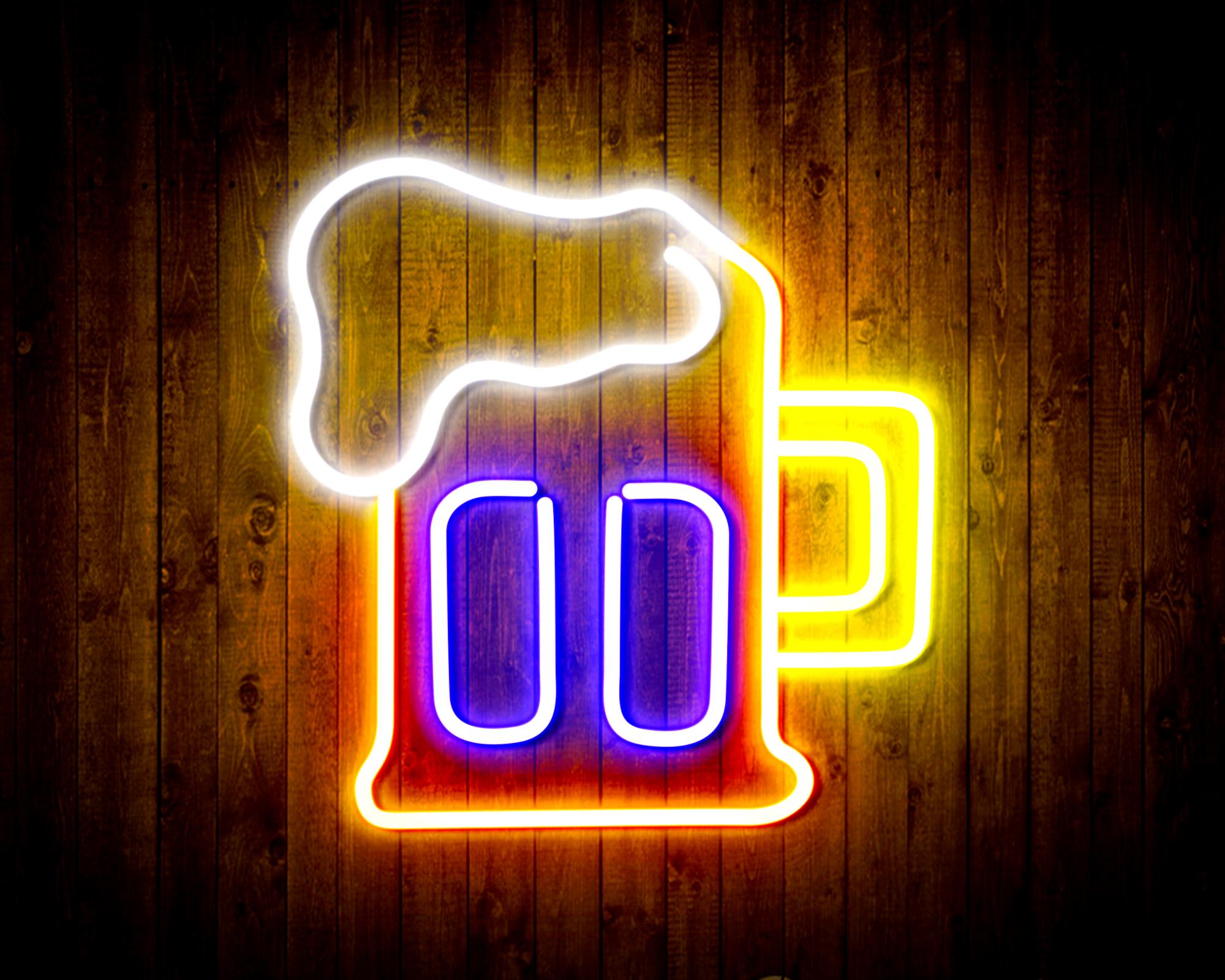 Beer Mug LED Neon Sign Wall Light