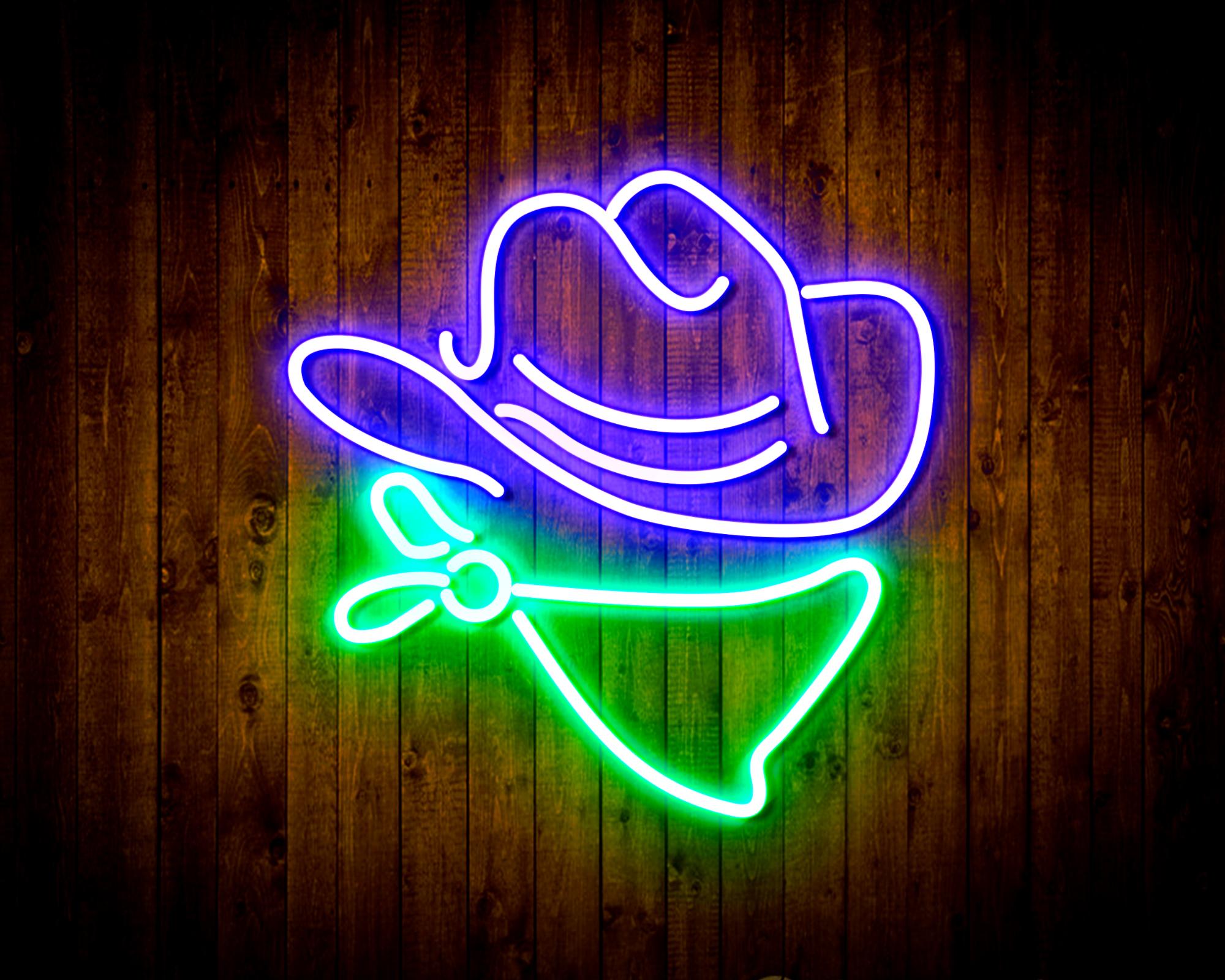 Cowboy Hat LED Neon Sign Wall Light