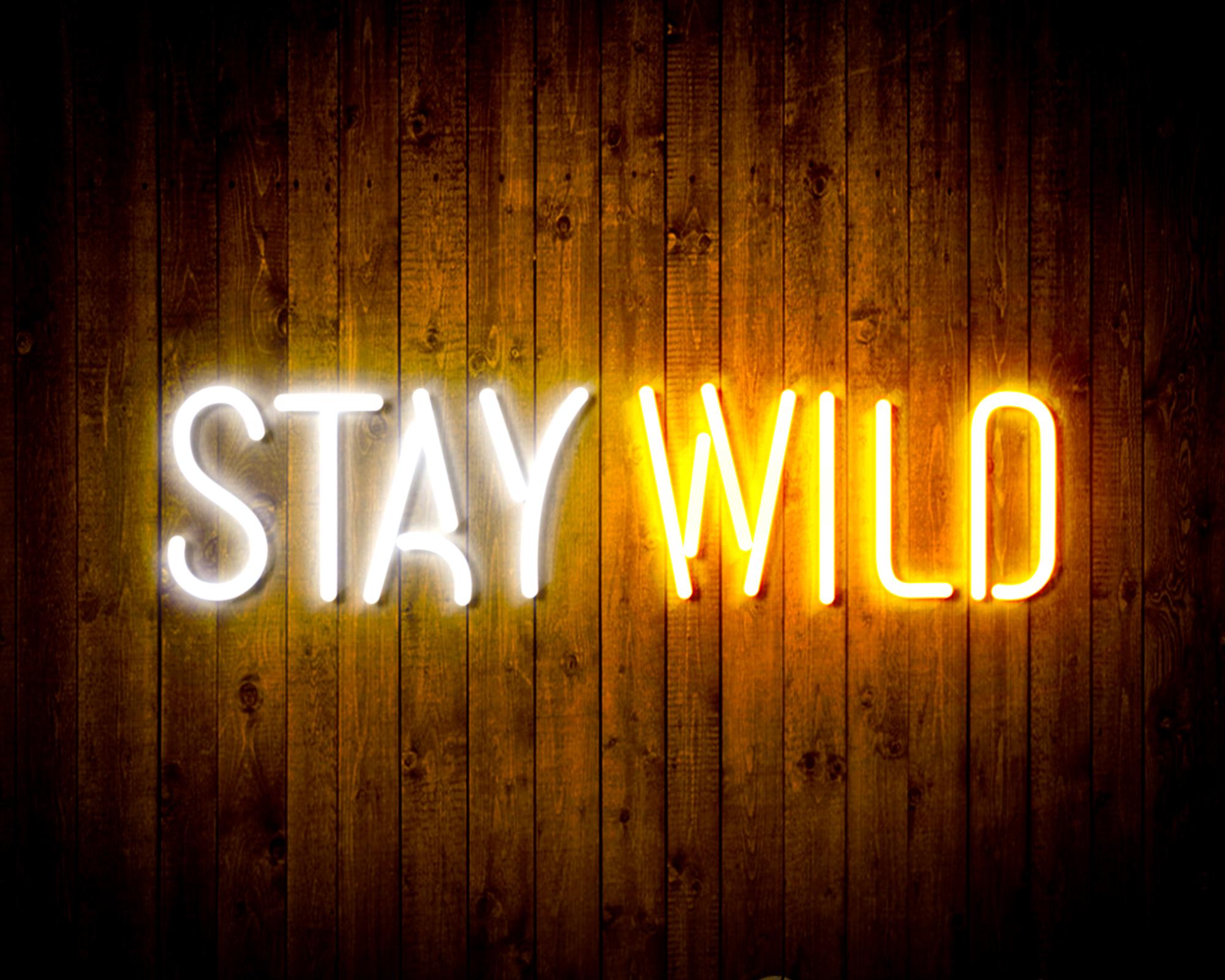 "STAY WILD" LED Neon Sign Wall Light