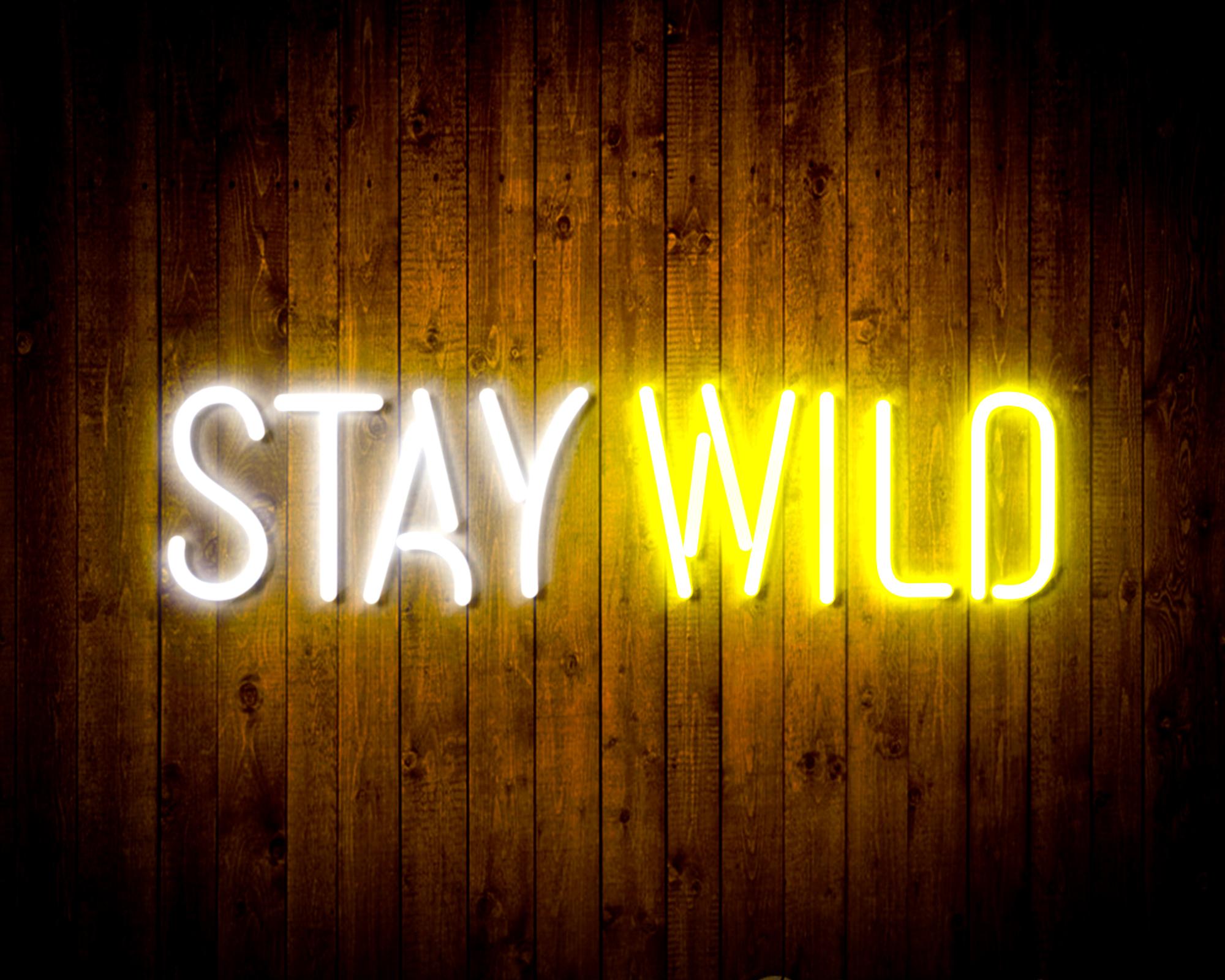 "STAY WILD" LED Neon Sign Wall Light